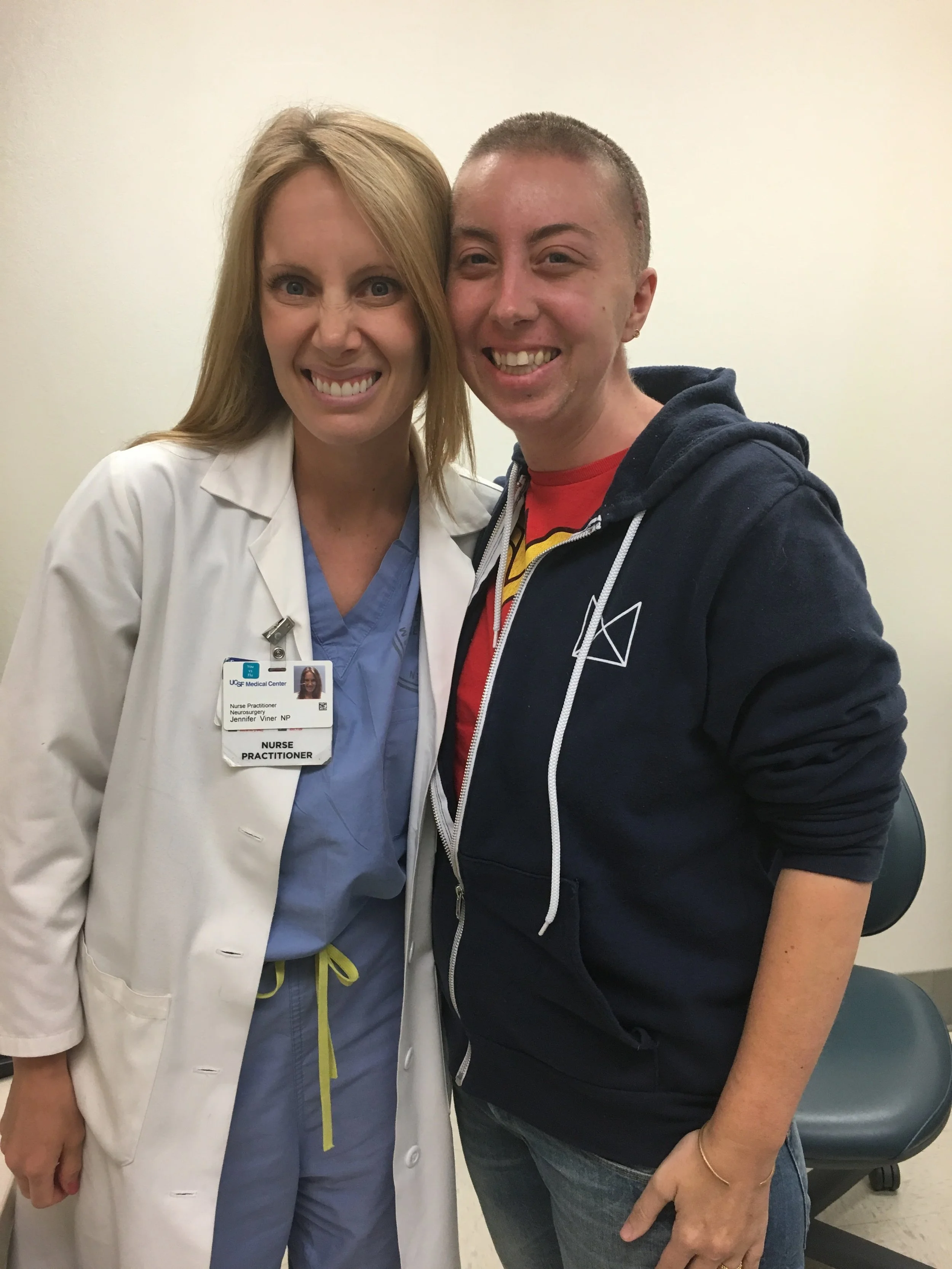 Jennifer Viner removes my stitches