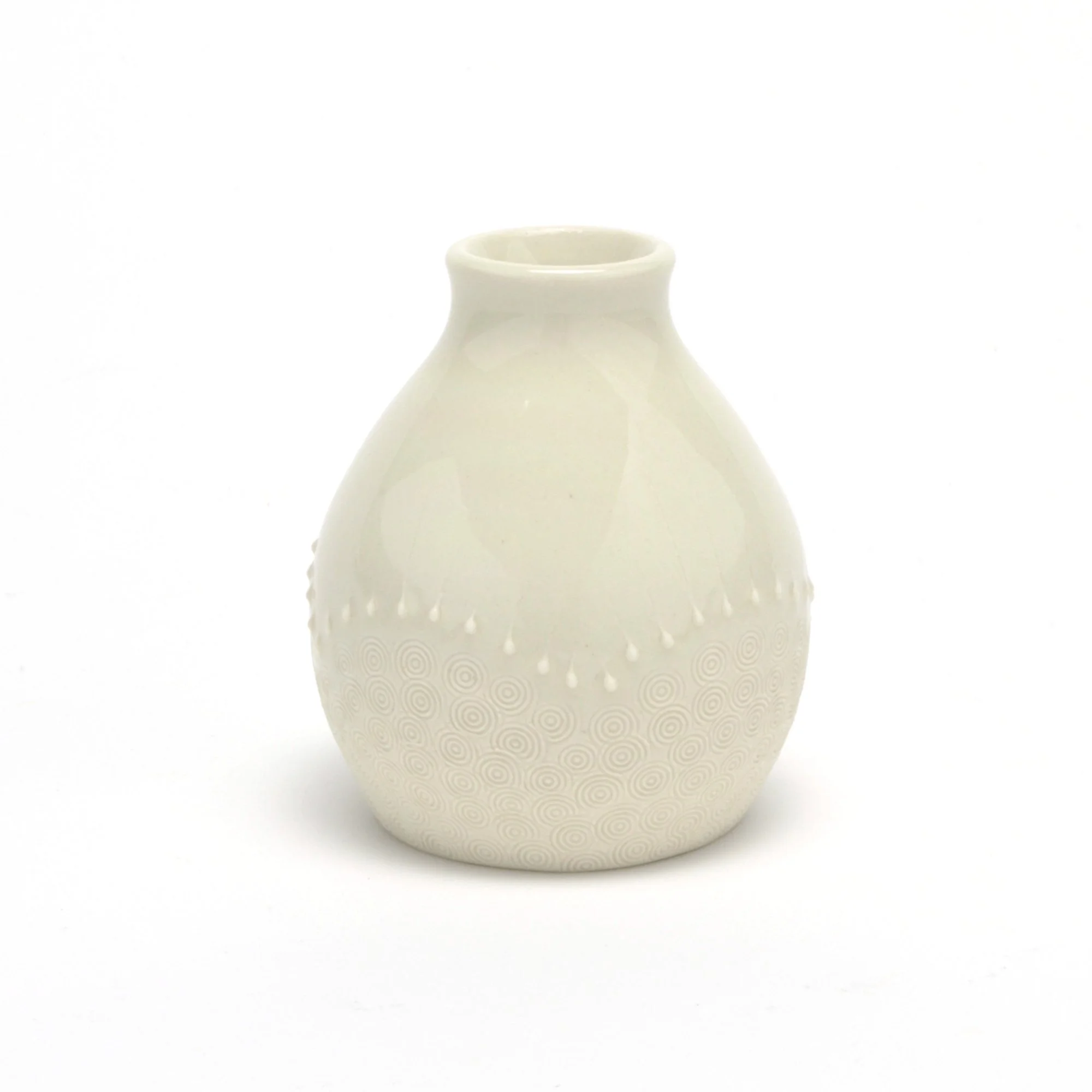 White on White Sunrise Bud Vase