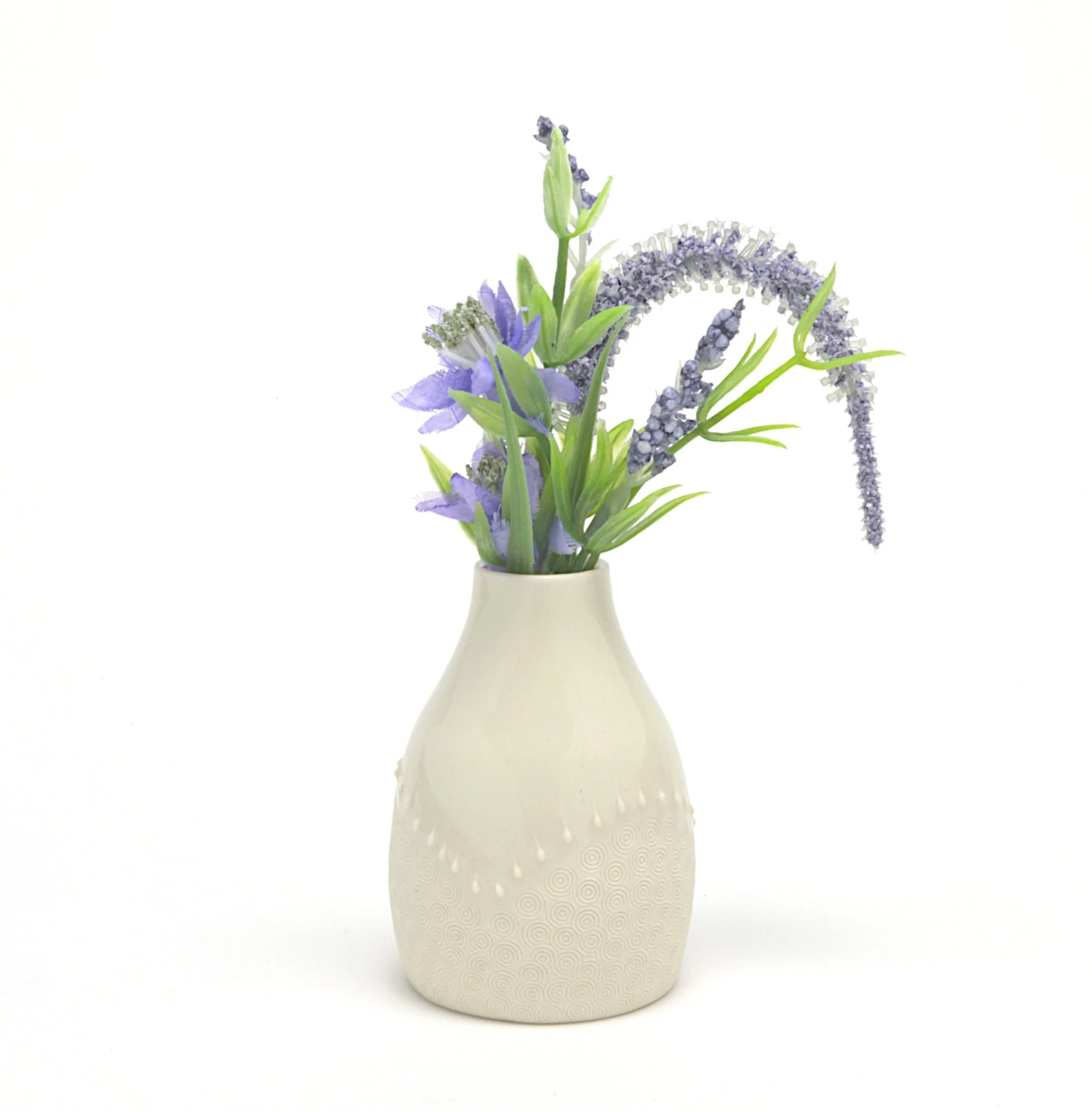 White on White Sunrise Bud Vase
