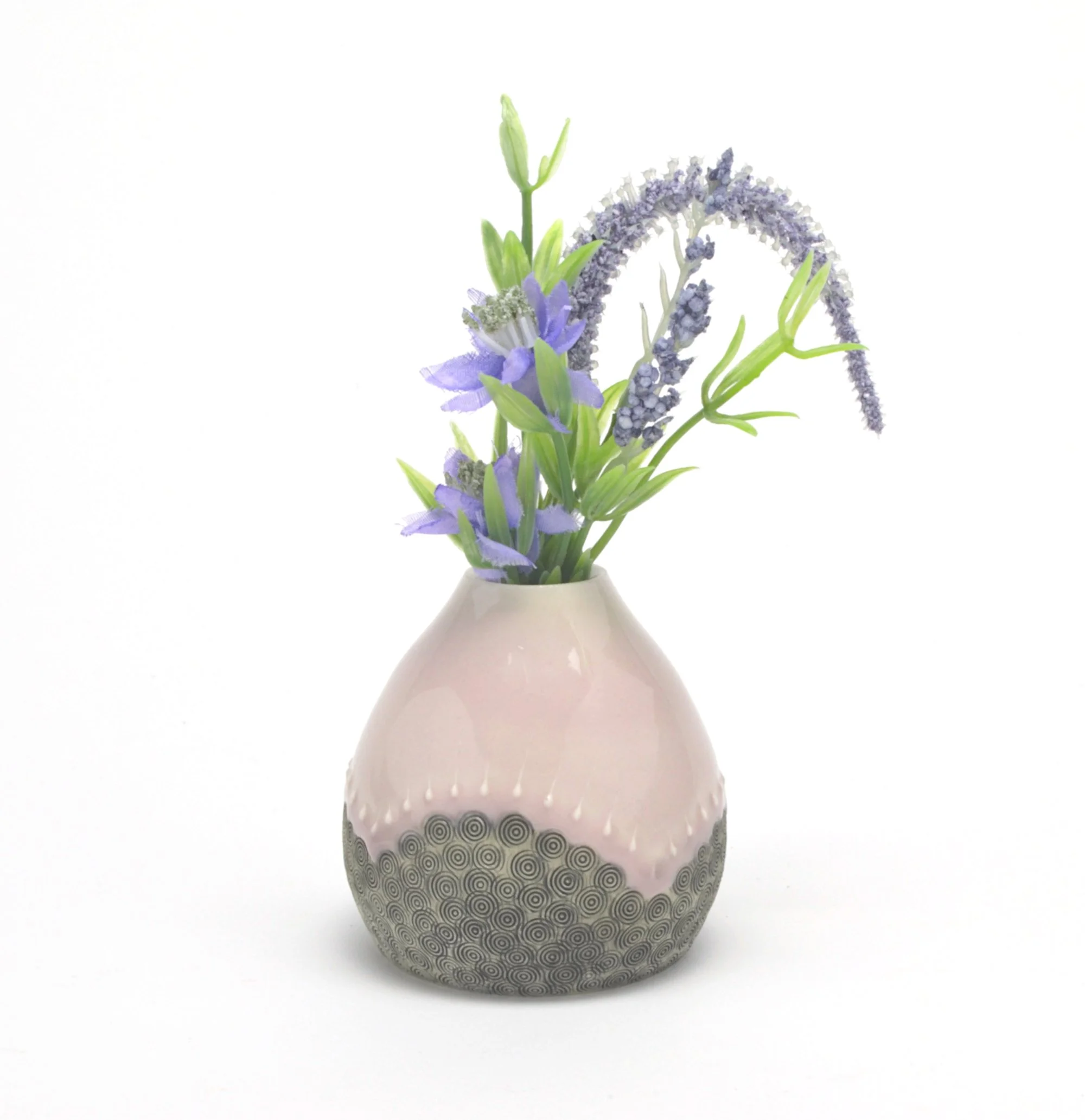 Sunrise Bud Vase in Pink and Black