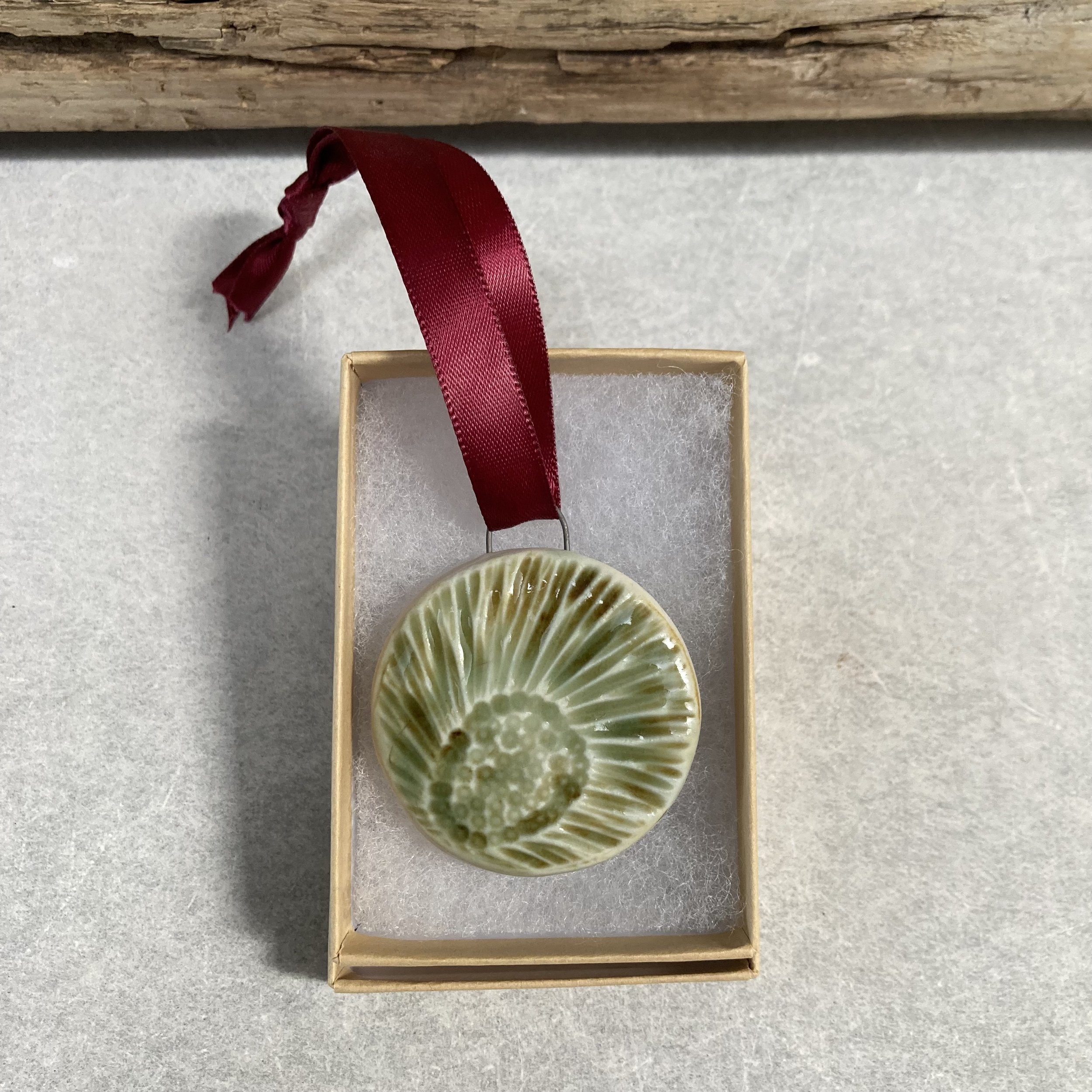 Porcelain Pinecone Ornament