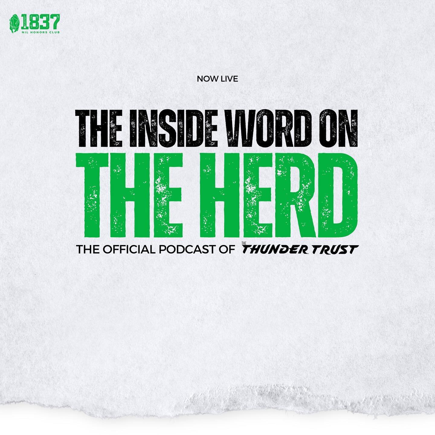 We are SO excited to give you full access into all things Marshall University Athletics with The Inside Word On The Herd Podcast, exclusive for 1837 Members! 

Sign up now by visiting the link in our bio!