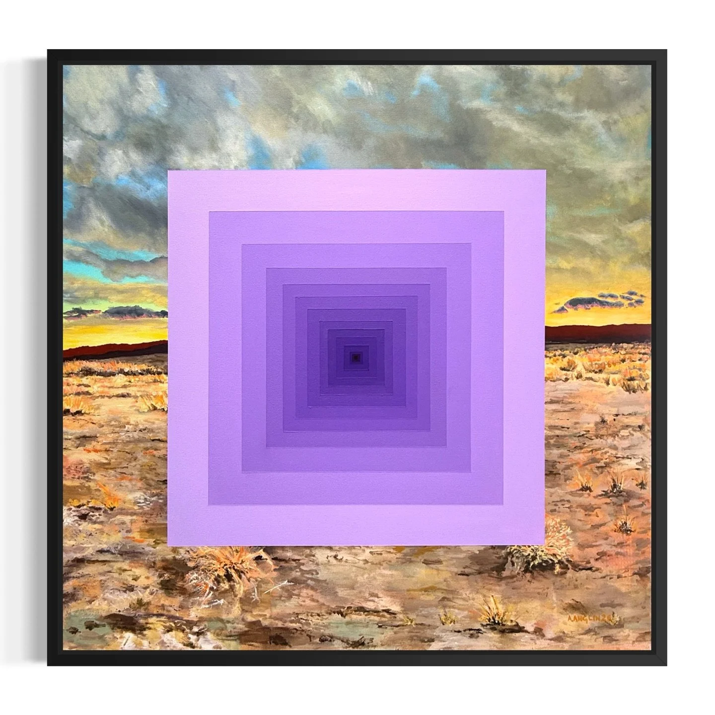 &ldquo;MORNING LIGHT&rdquo; - 36x36 acrylic on canvas (black floater frame) ✌️