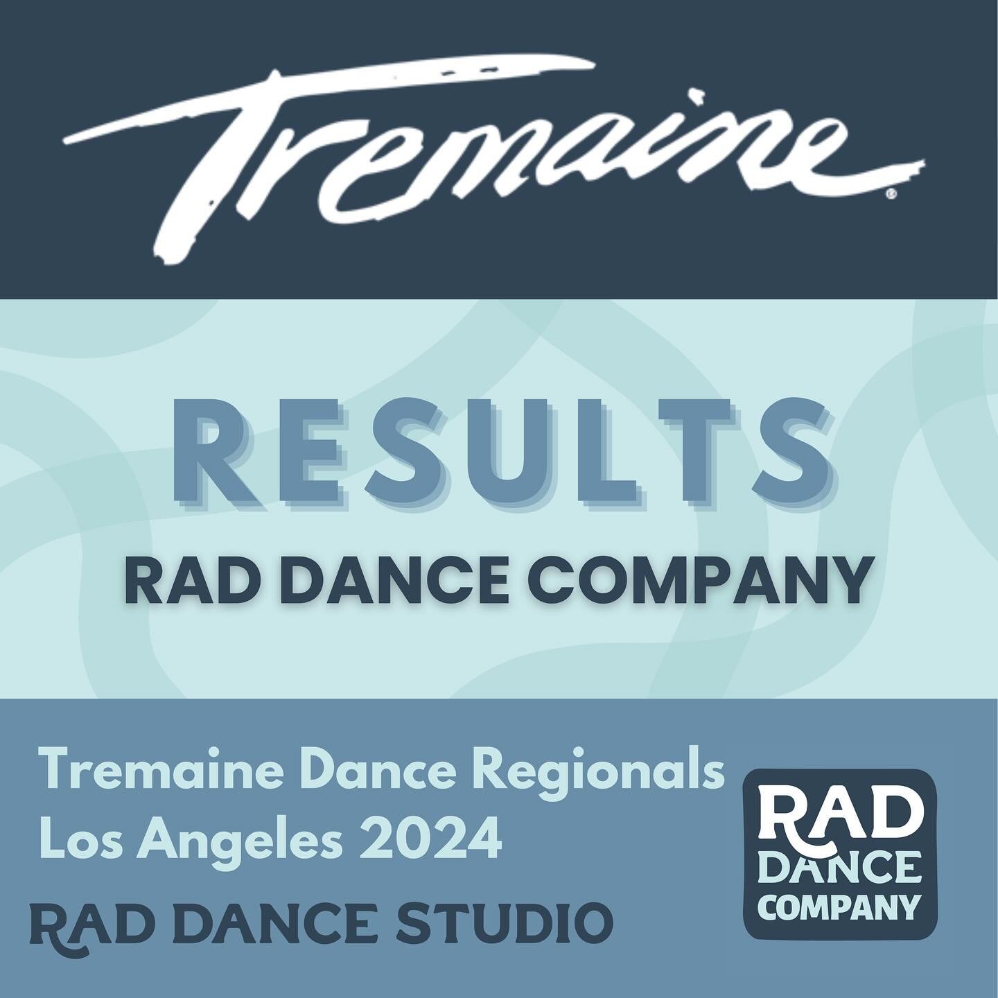 🚨 RESULTS ARE IN

😍 Our RDC dancers did INCREDIBLE last weekend for their final regional competition of the season at @tremainedance in Los Angeles! A HUGE thank you to all at Tremaine Dance for a fabulous weekend! 

👏 Congratulations on so many a
