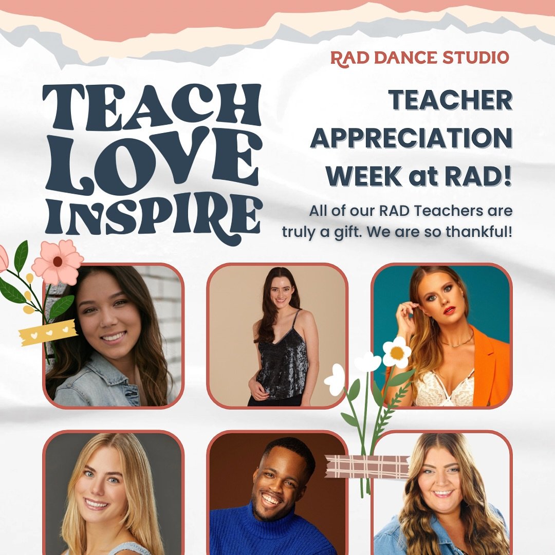 🙏🏼 It&rsquo;s Teacher Appreciation Week at RAD! 

💖 We are so incredible grateful for all of the passionate, talented, dedicated, inspiring individuals that make up RAD&rsquo;s Faculty &amp; Staff. 

🌟 Join us this week May 6-11 in showing apprec