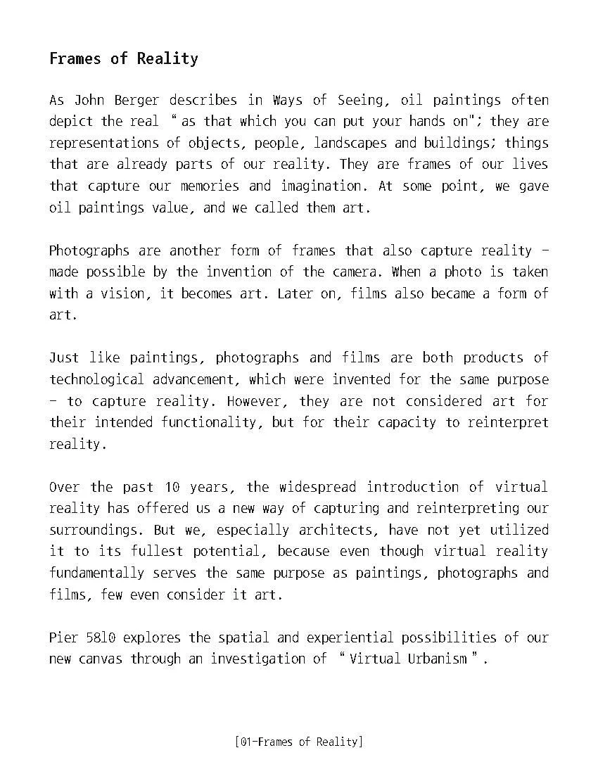 Excerpts from "Frames of Reality"