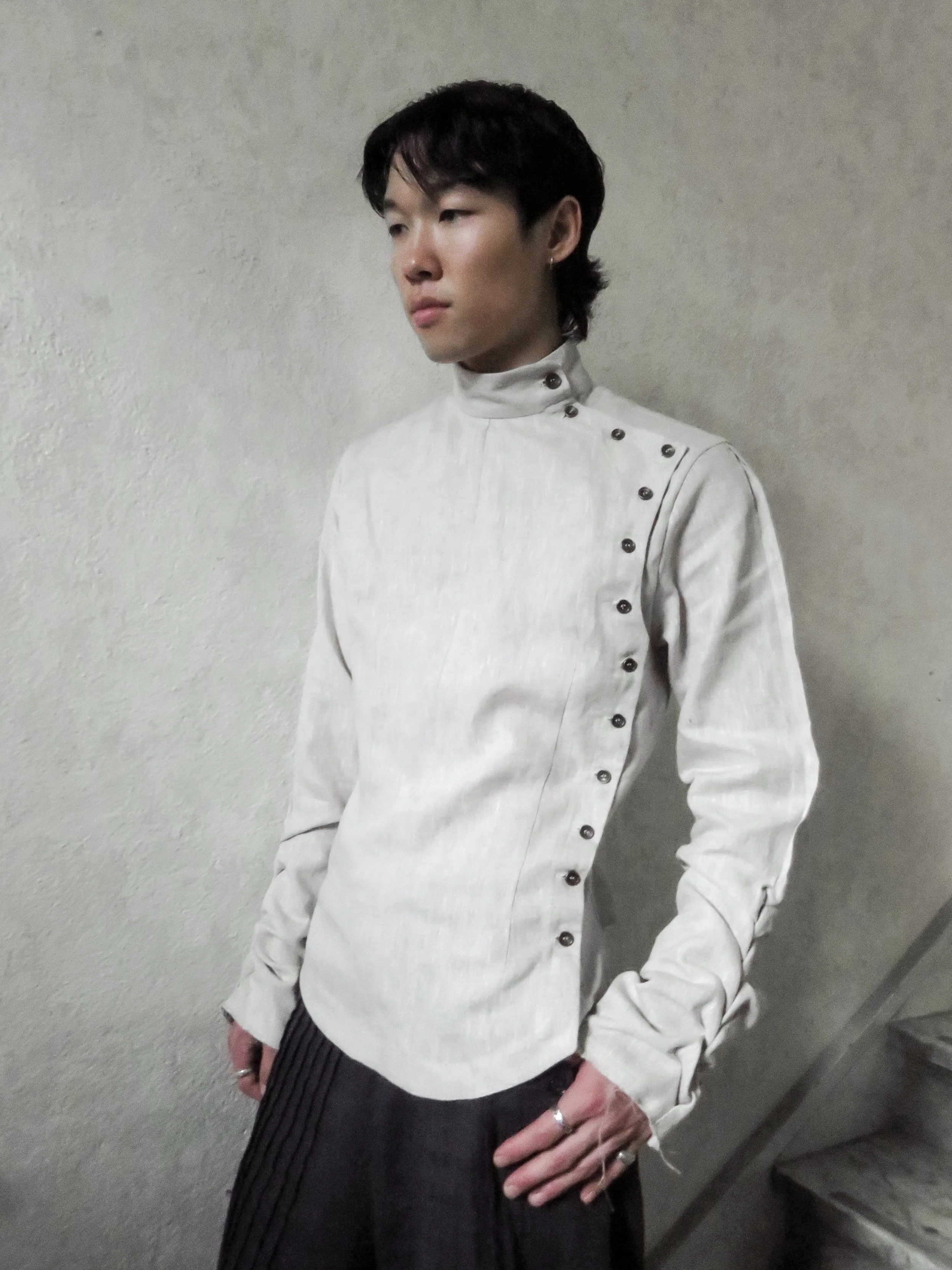 MASC LESION SHIRT - WHITE SLATE