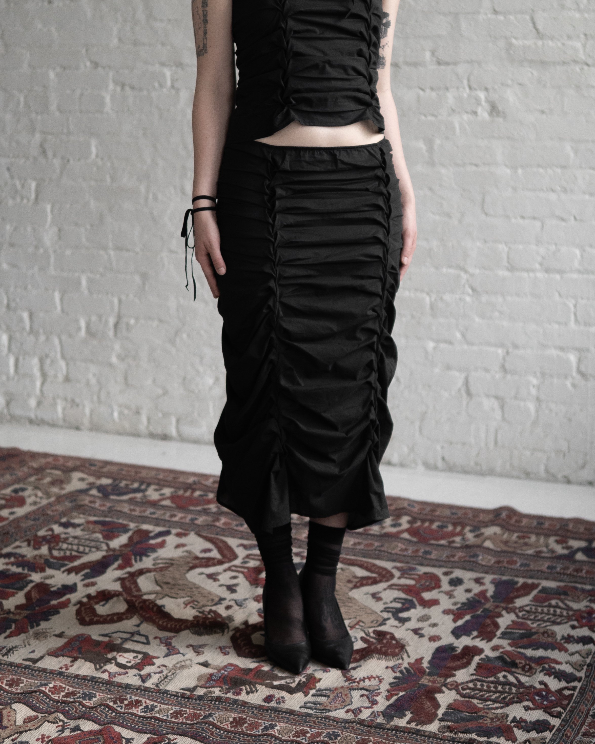 TWIN BRAID MAXI SKIRT