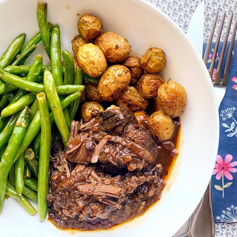 Onion Soup Pot Roast Made in a Pressure Cooker — Feed Your Sister