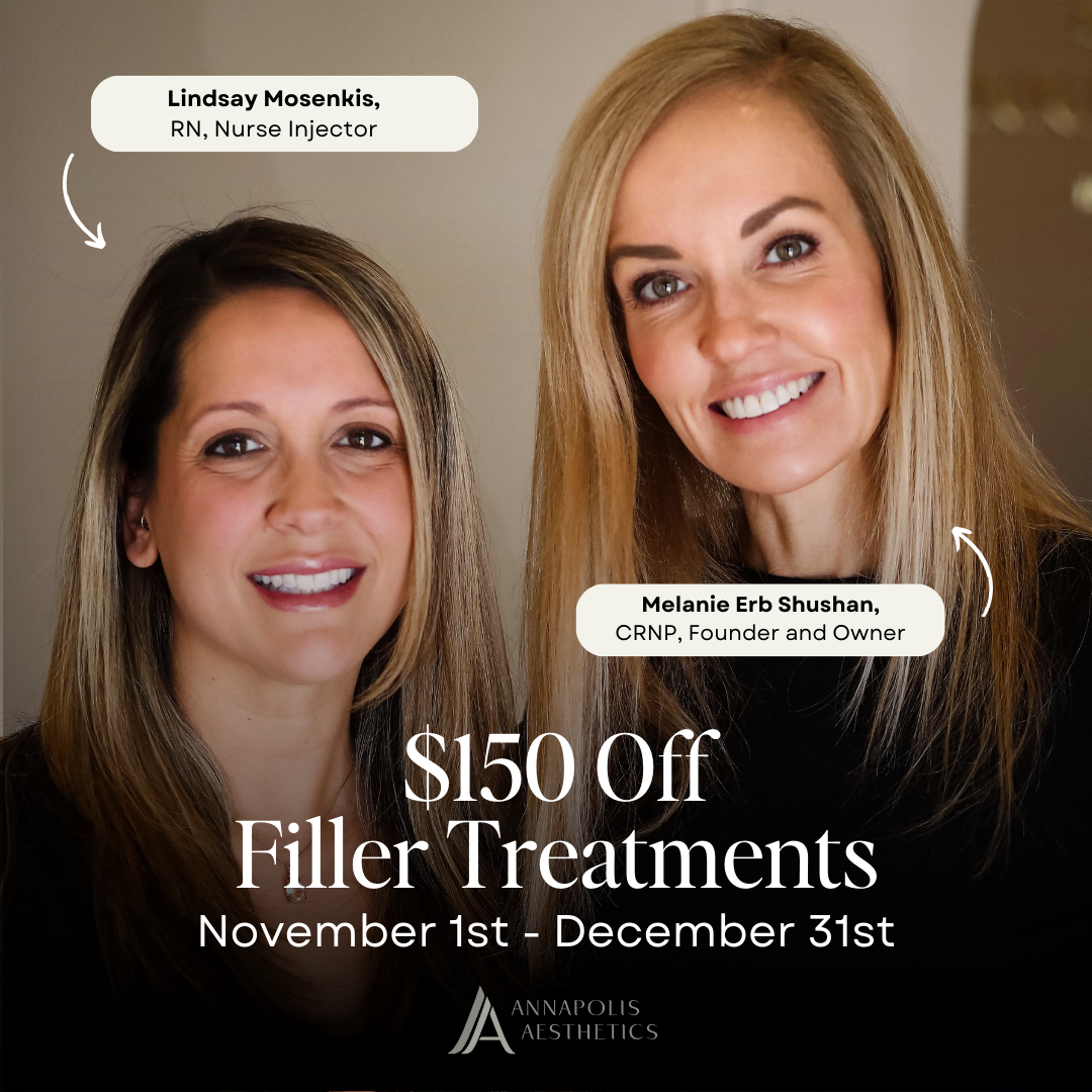 Annapolis Aesthetics November Medspa Specials in Severna Park: $150 Off Fillers, Botox Day, Double Alle Points