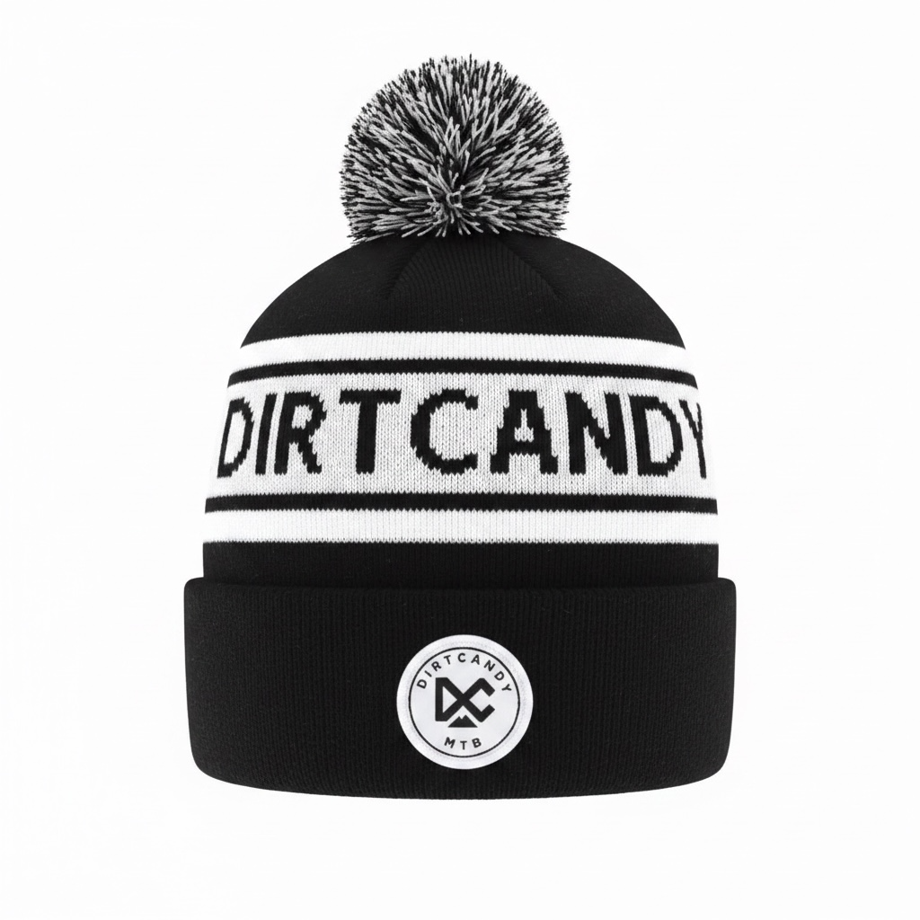 Pom Pom Beanie- Black & White