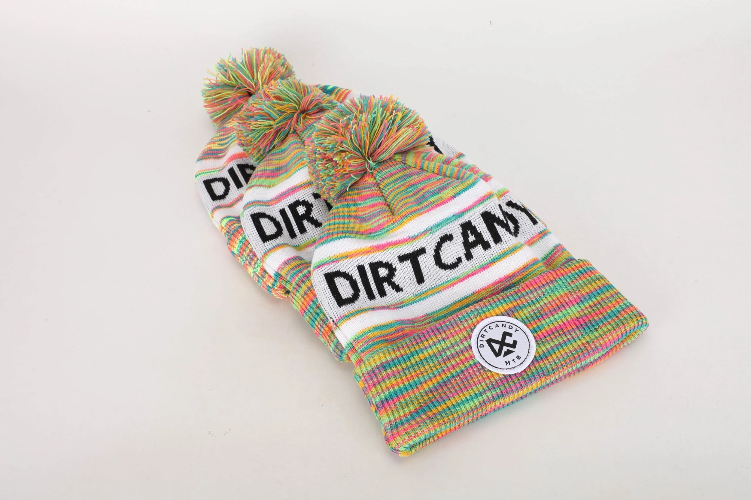 Pom Pom Beanie - Multi-Color — DIRTCANDY MTB APPAREL