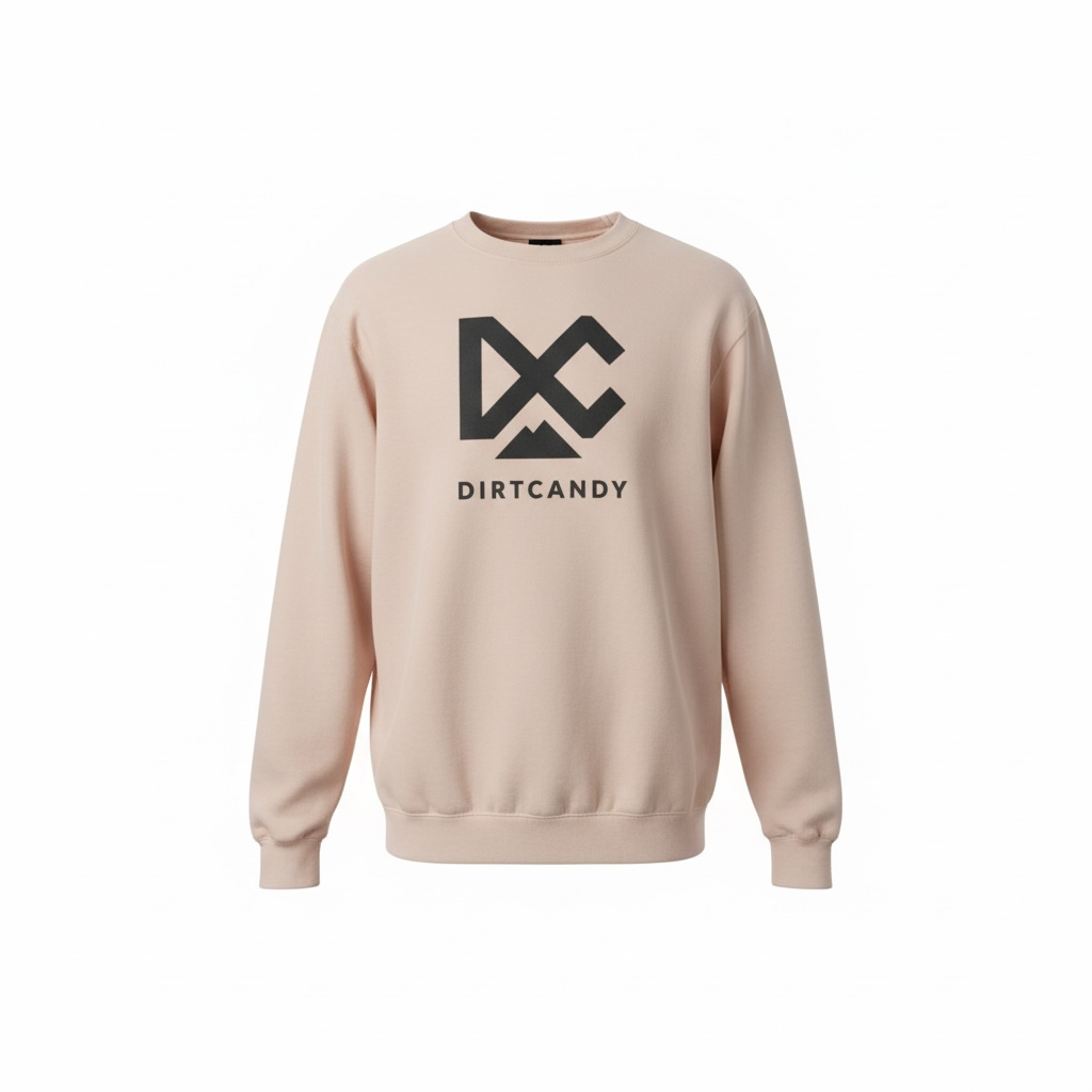 NEW- Premium Crewneck, Pale Pink  w/ Steel Logos