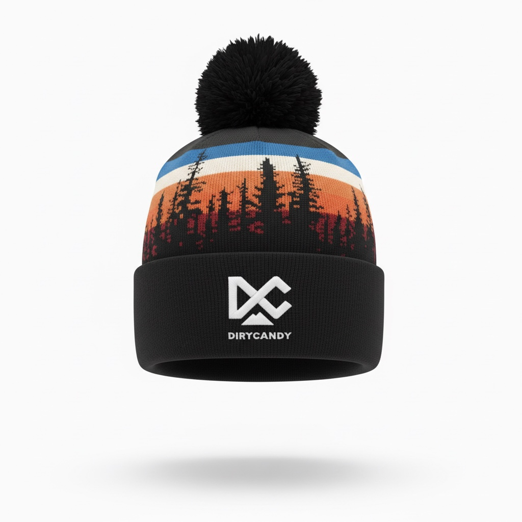 (New) LOCALE Pom Beanie (Lodgepole / Black) *NO Guarantee on Delivery by Christmas*