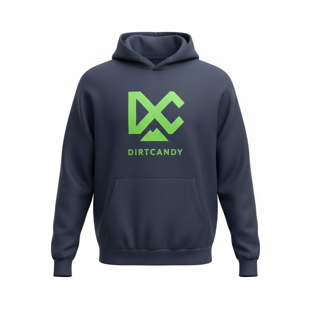 NEW- Next Level Heavy Weight Pullover Hoody, Midnight Navy w/ Neon Green Logos