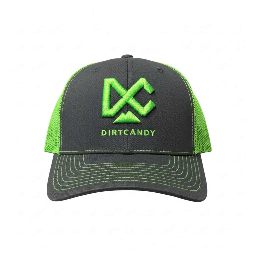 (New) Charcoal / Neon Green w/ Neon Logo, 112 Trucker Hat