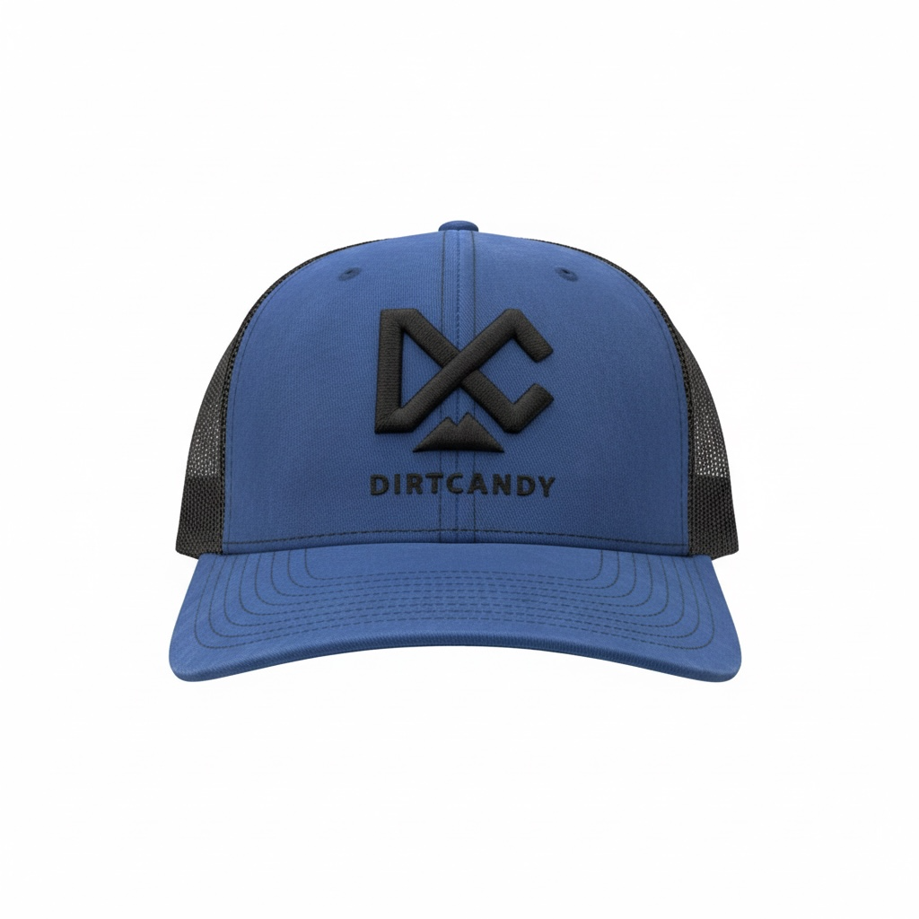 Richardson 112 Trucker Hat, Royal Blue & Black w/ Black Logo