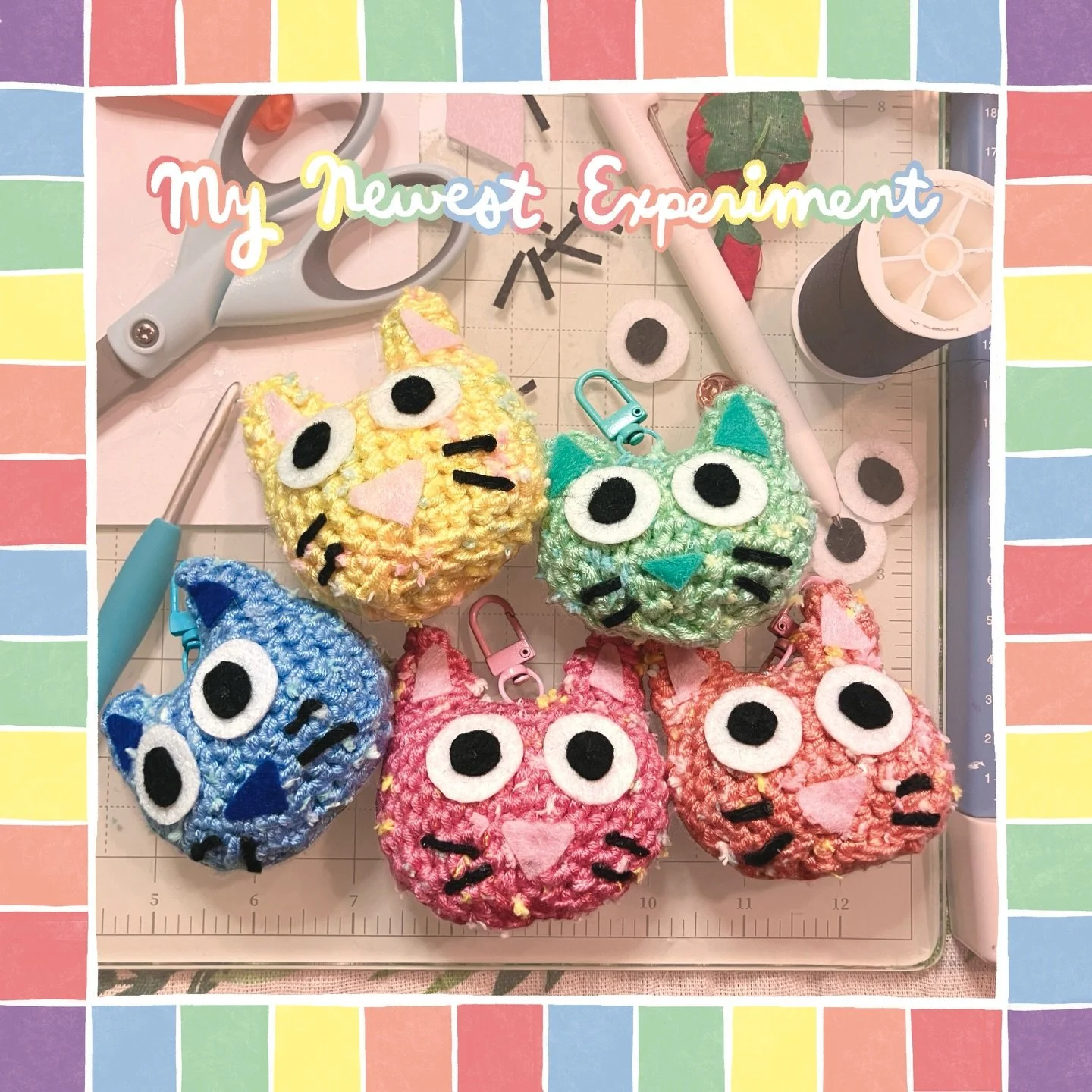 I&rsquo;m working on a new way to add a little crochet to my table. I&rsquo;m staying on theme, of course. 🐈🐈&zwj;⬛😊