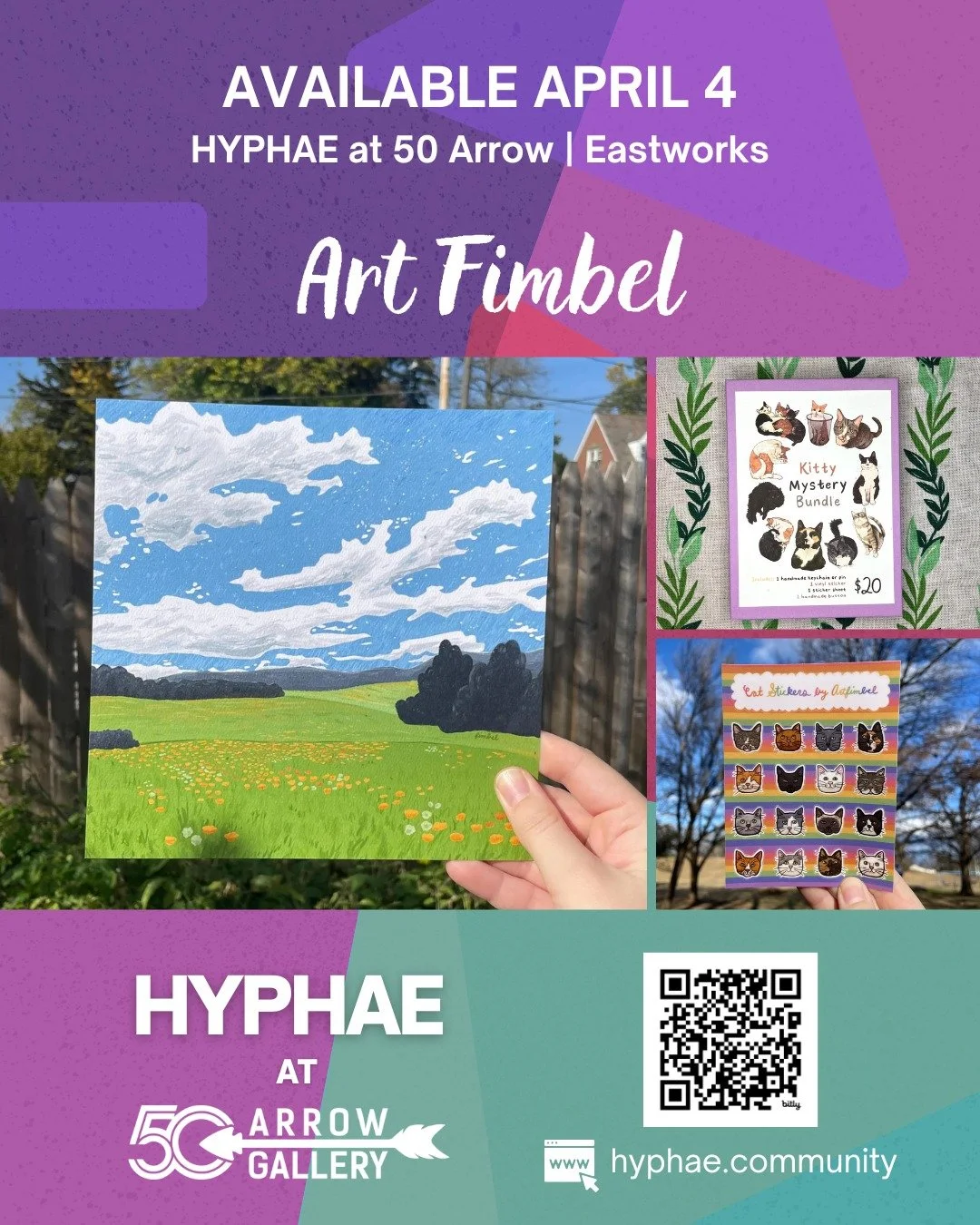 Announcing a new retail location! &hearts;&hearts; HYPHAE and 50 Arrow Gallery are partnering on a Turn-Key Retail Program, where art and handmade goods from BIPOC and 2SLGBTQIA+ makers will be available for purchase. This partnership kicks off HYPHA