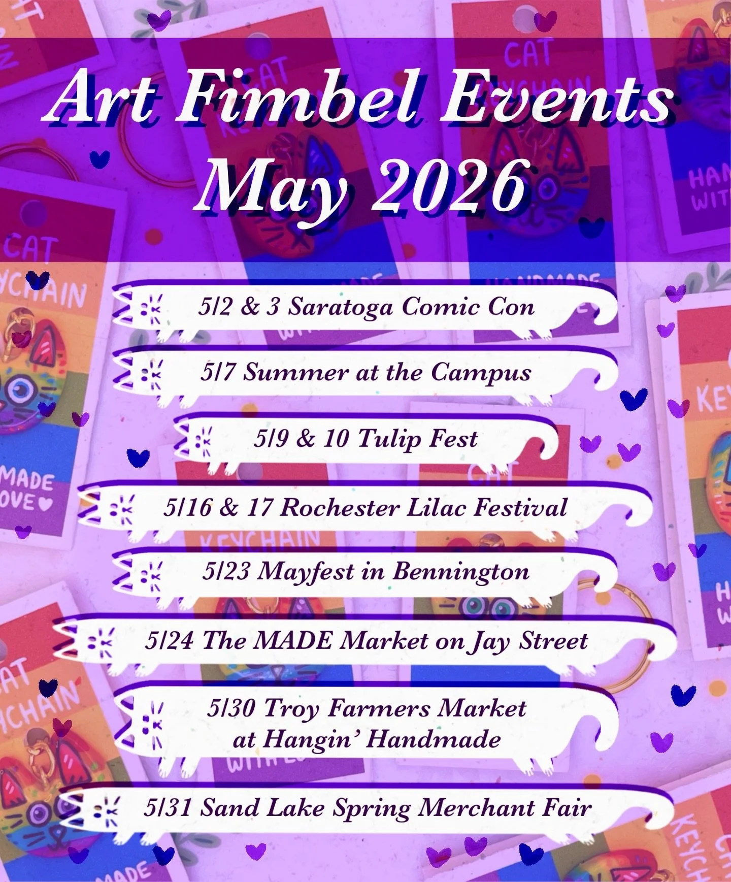 My May schedule is live! Sorry for the delay - I was waiting for one last show to get back to me. But now my month is completely solidified. May will be busy, and I&rsquo;m super excited! Here we go:
- Last weekend, I was at Saratoga Comic Con. If yo