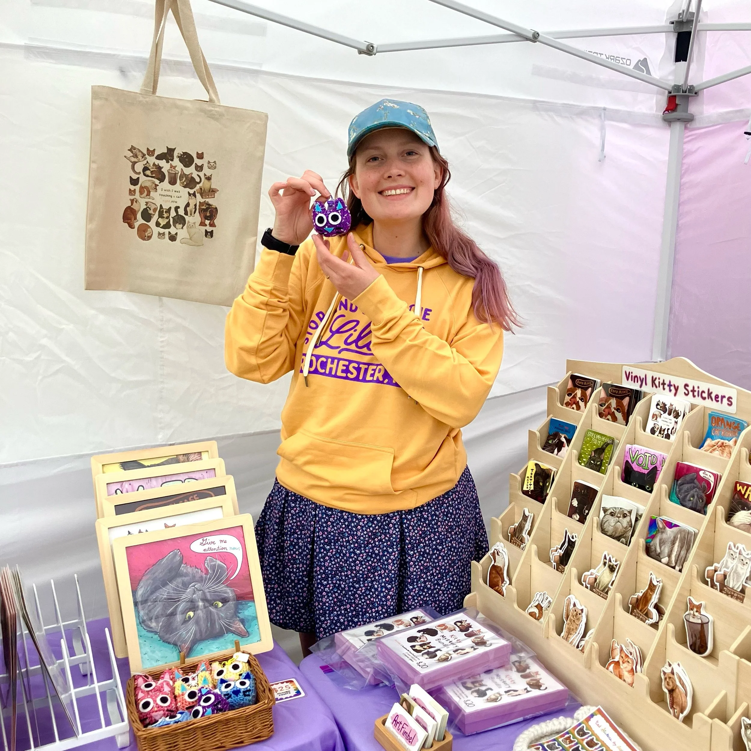 Hello Rochester!!! 💜💜 Today was my very first time vending in Rochester, NY.

Day 1 of @rochesterlilacfestival started off sunny, became windy, and ended rainy. Despite the weather, people showed up and shopped small, which I&rsquo;ll always be gra