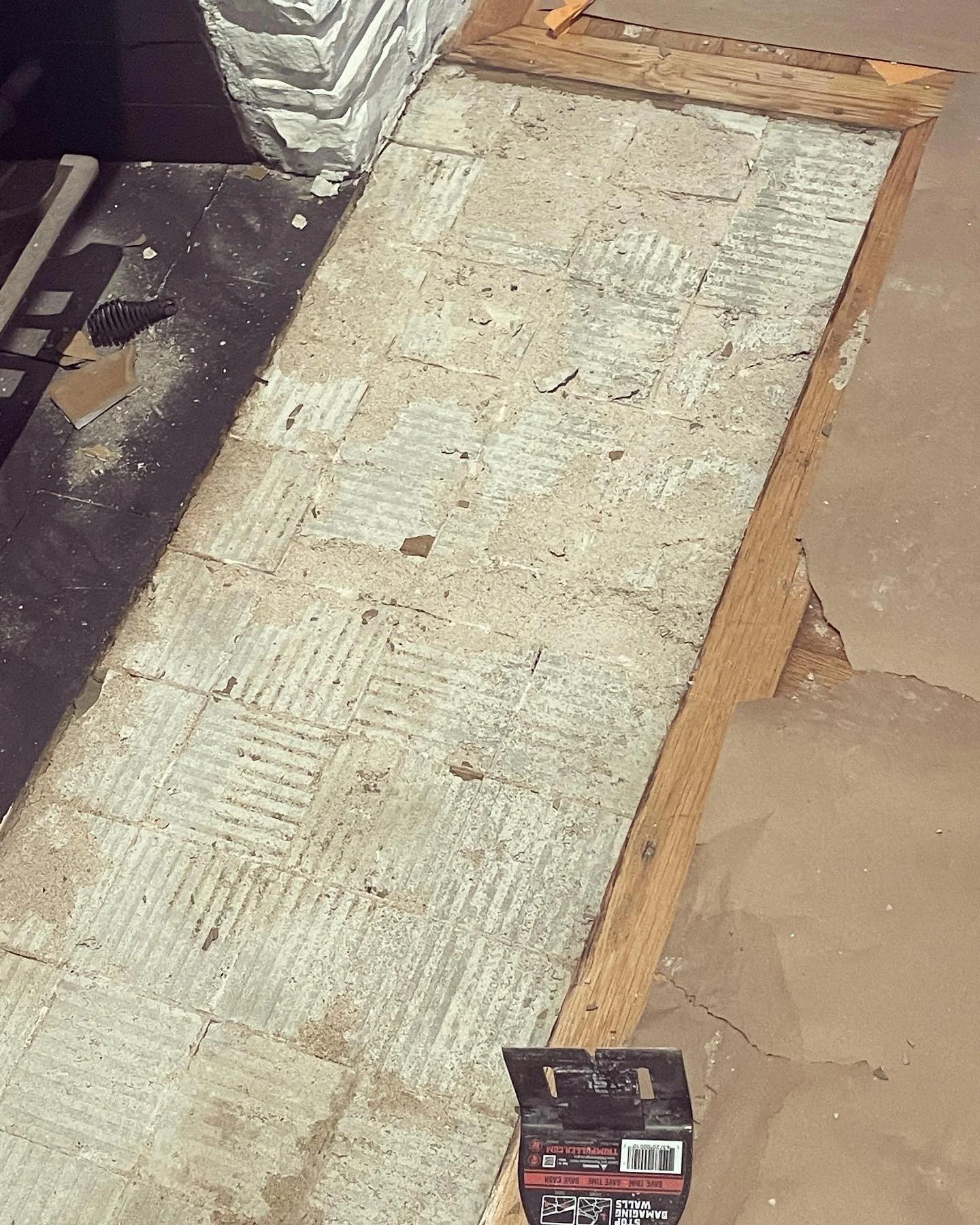 removal of original tile