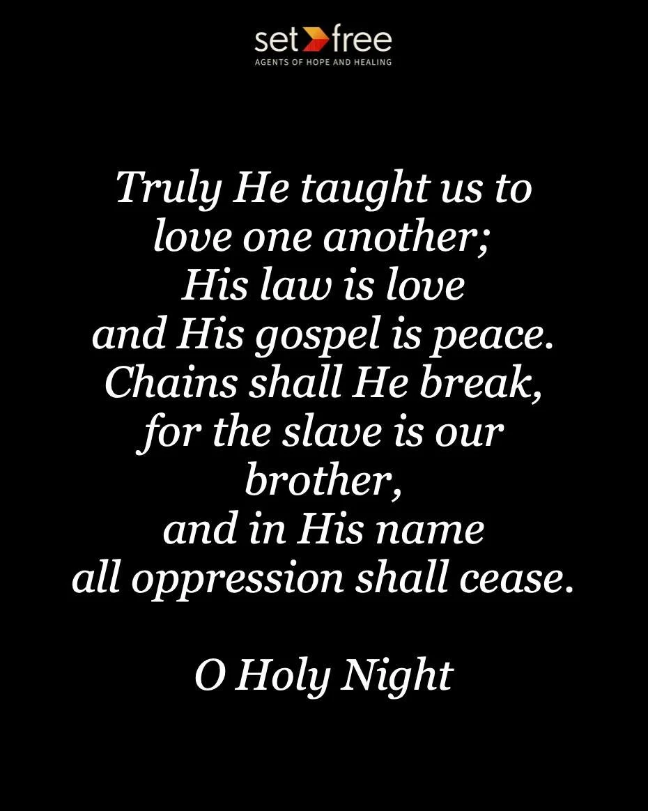 The song "O Holy Night" was a radical song when it was first written and sung. In fact,  it was against the law to sing it in some countries. To declare: "The slave is our brother" was a radical idea then, and now. Tonight, all ov