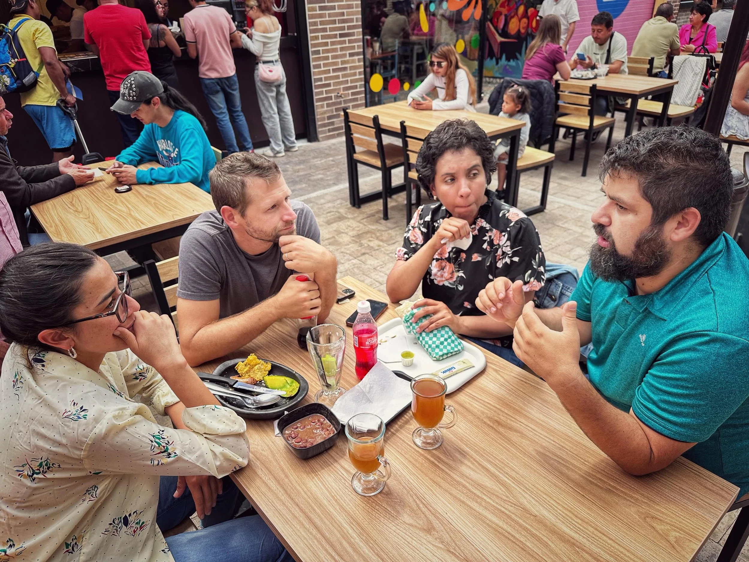 Powerful conversations with people from Venezuela. USA, Argentina, and Colombia. Talking about the ravages of drugs, abandoned teens, and poverty. But, also about hope and how a church here in Tocancip&aacute; has open doors, an invitation from the m