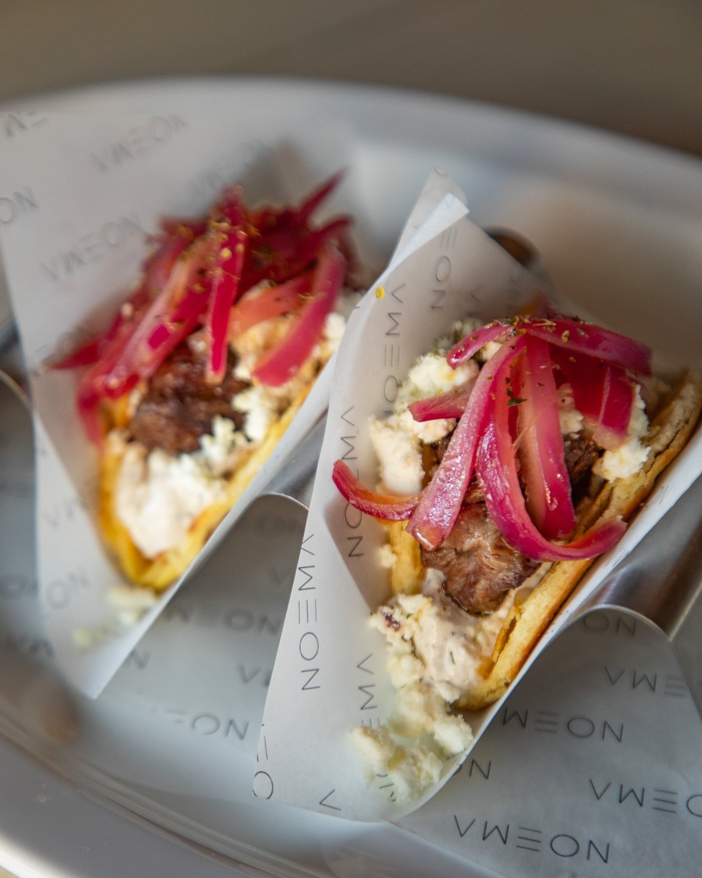 Taco Tuesday with a twist, only at #NOEMA. Greek Pita Tacos, crafted with flavor and flair, paired with our Medusa&rsquo;s Kiss cocktail for just $25. 

#NOEMA&nbsp;#Huntington&nbsp;#LongIsland