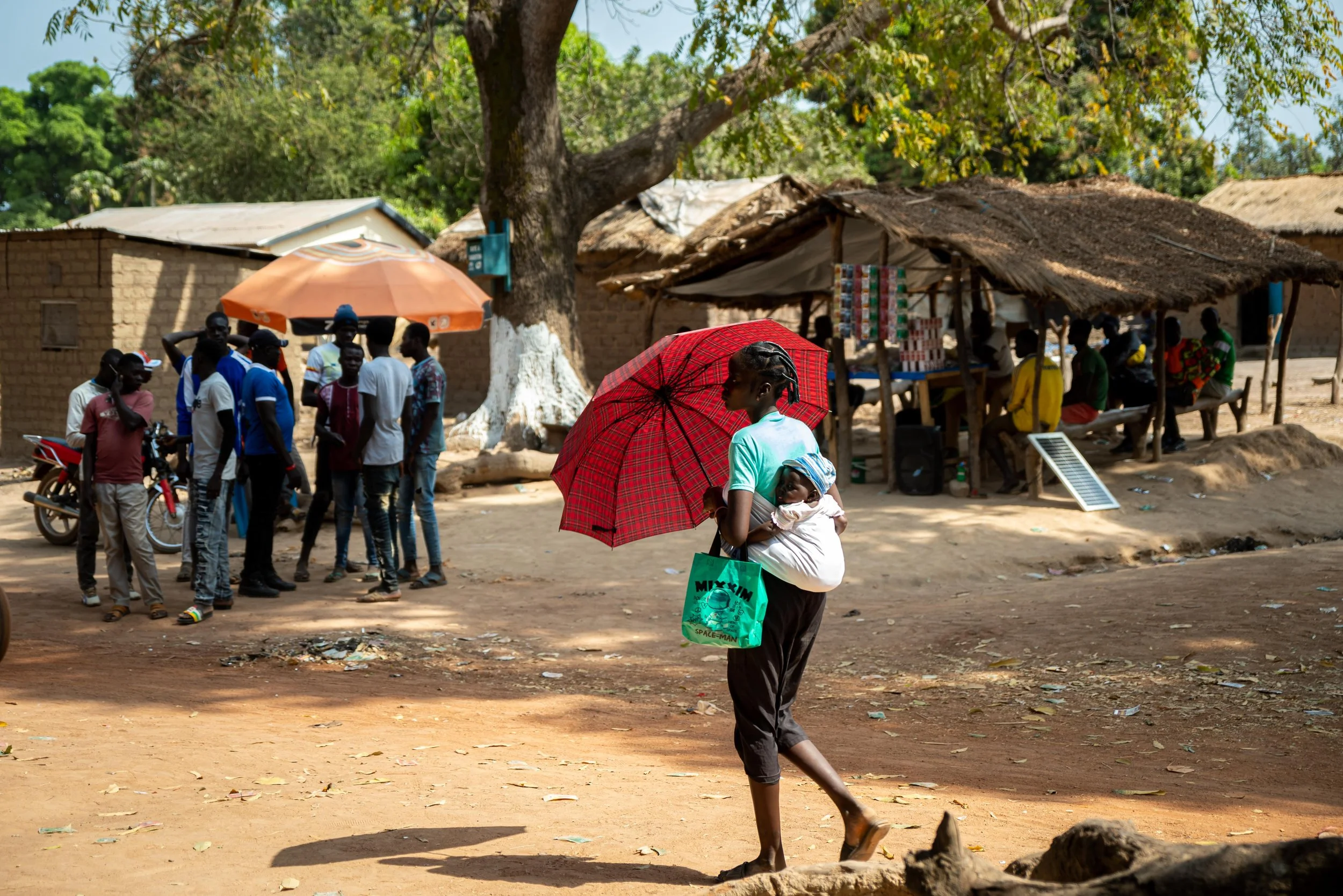 Scène de vie quotidienne à Markounda, République centrafricaine, décembre 2025.