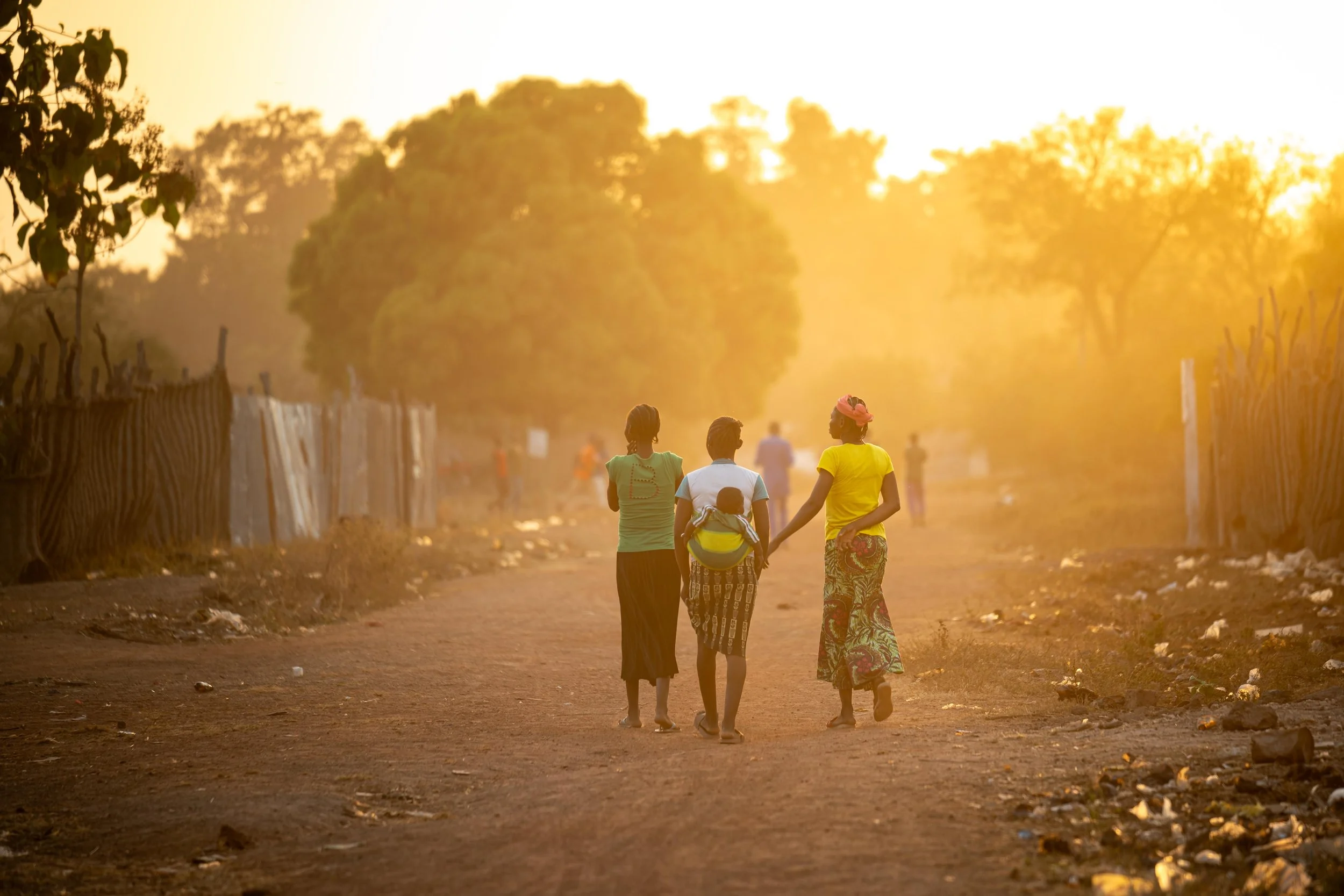 Coucher de soleil sur la ville de Markounda, République centrafricaine, décembre 2025.
