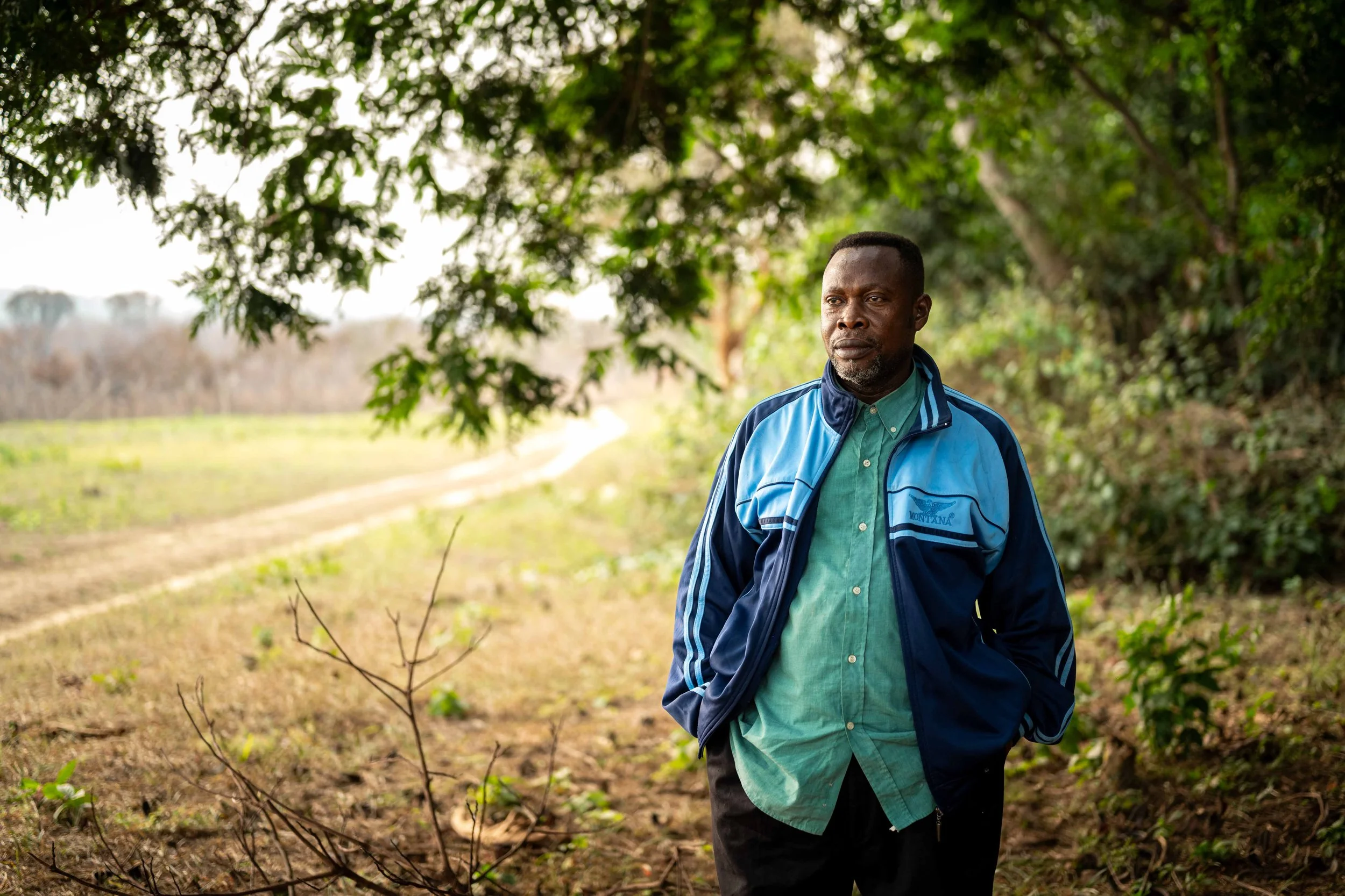 Portrait of Claude Monghiemo, director of research and ecotourism at the Mbou Mon Tour NGO, Mai-Ndombe, Democratic Republic of Congo, August 2025.