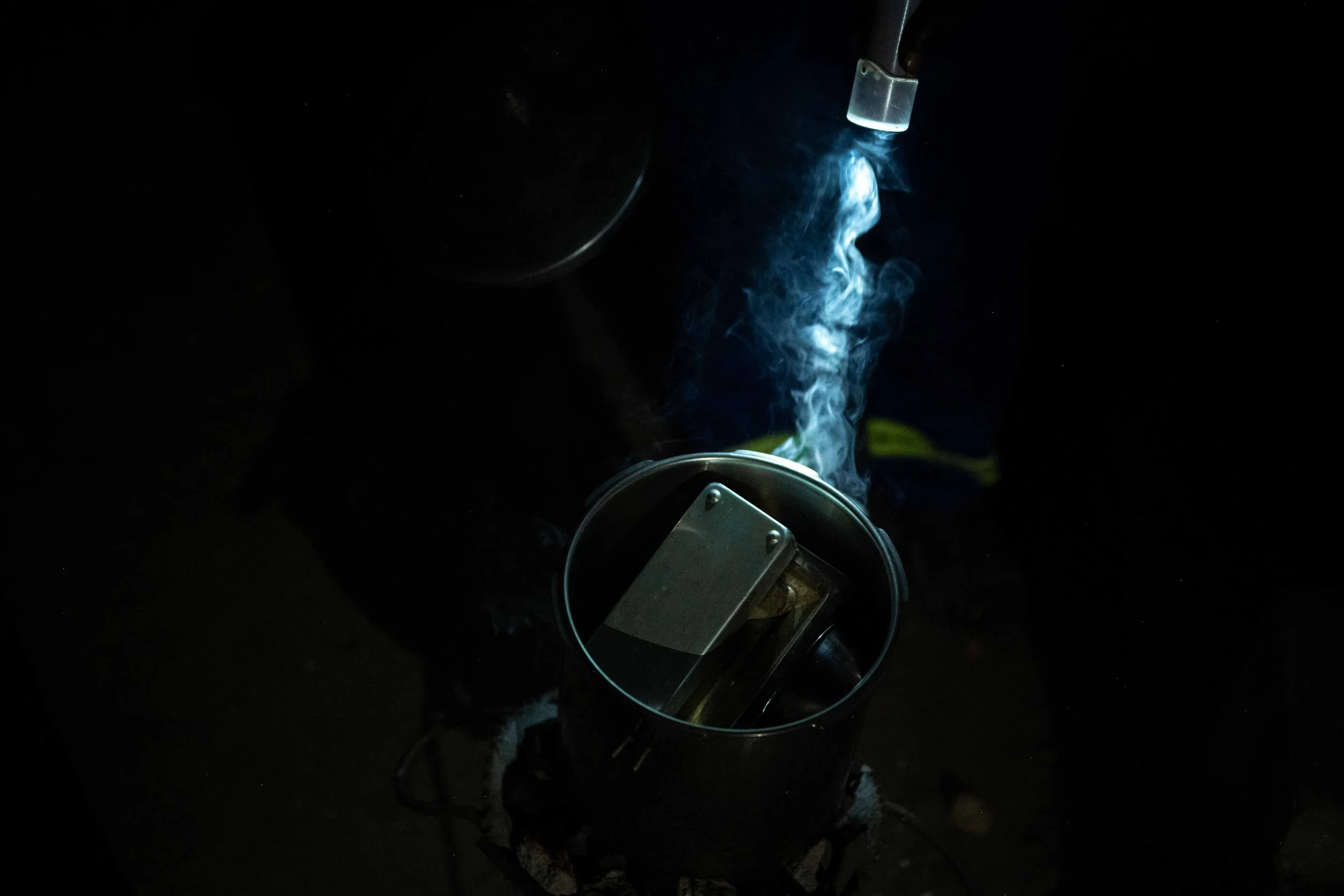 Nighttime patient care at the Mukasa health center, in Kwilu, Democratic Republic of Congo, September 2025.