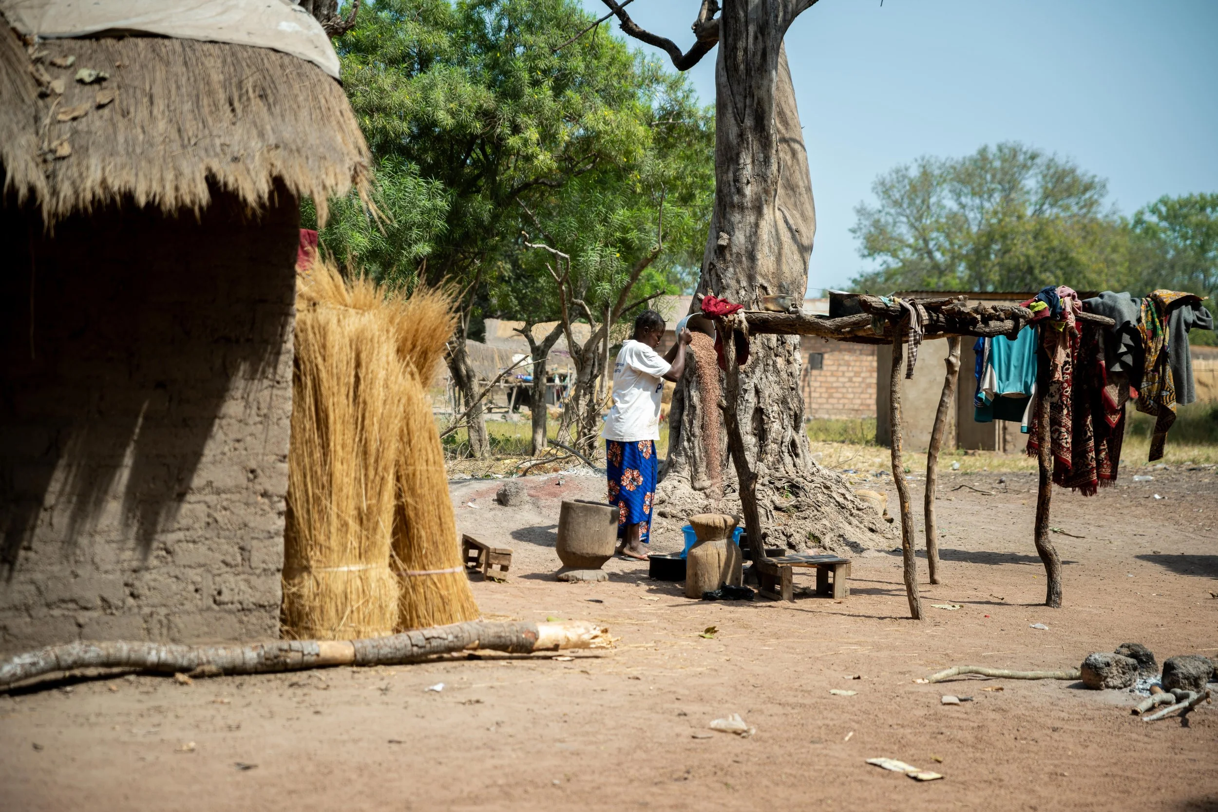 Scène de vie quotidienne à Markounda, République centrafricaine, décembre 2025.