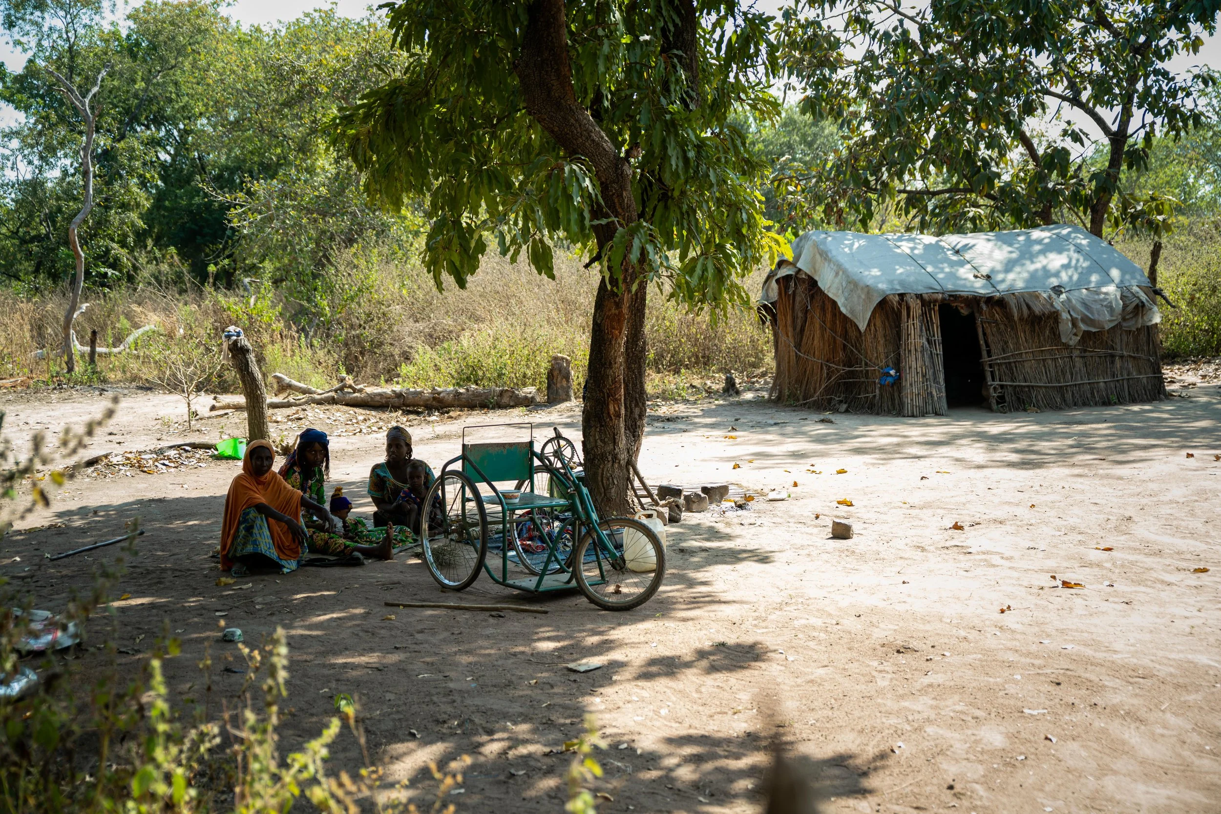 Vue générale d’un camp de déplacés à Markounda, République centrafricaine, décembre 2025.
