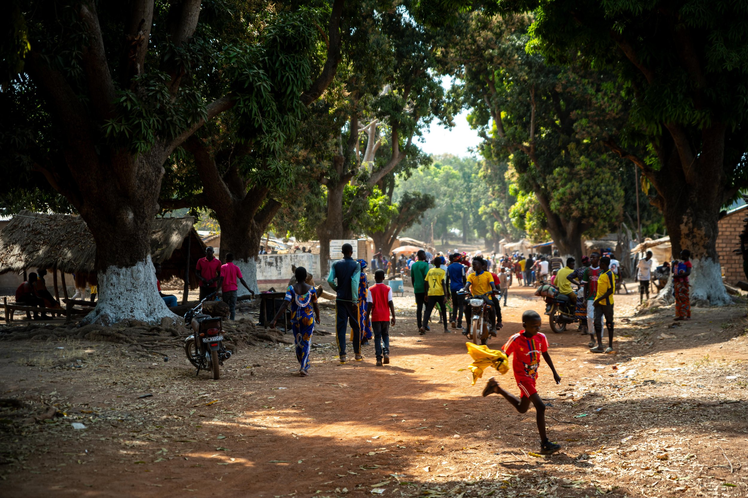 Scène de vie quotidienne à Markounda, République centrafricaine, décembre 2025.