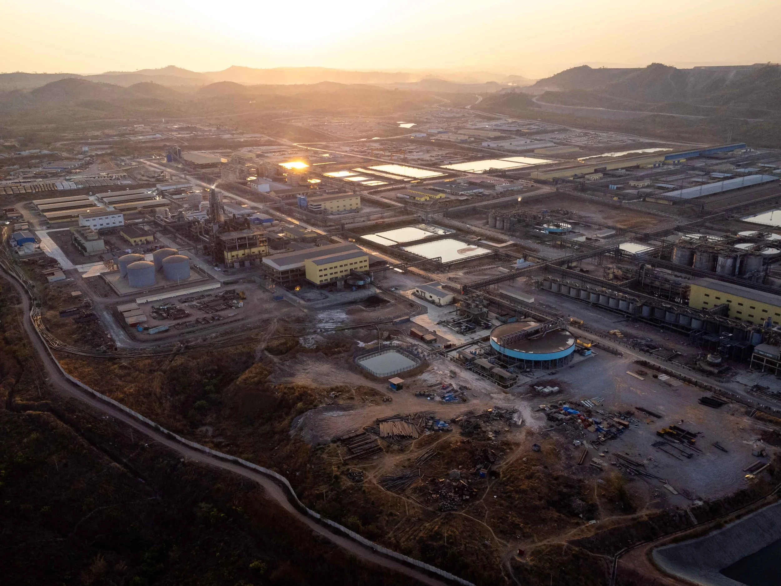 Aerial view of the 30K plant, Fungurume, Lualaba Province, Democratic Republic of the Congo.