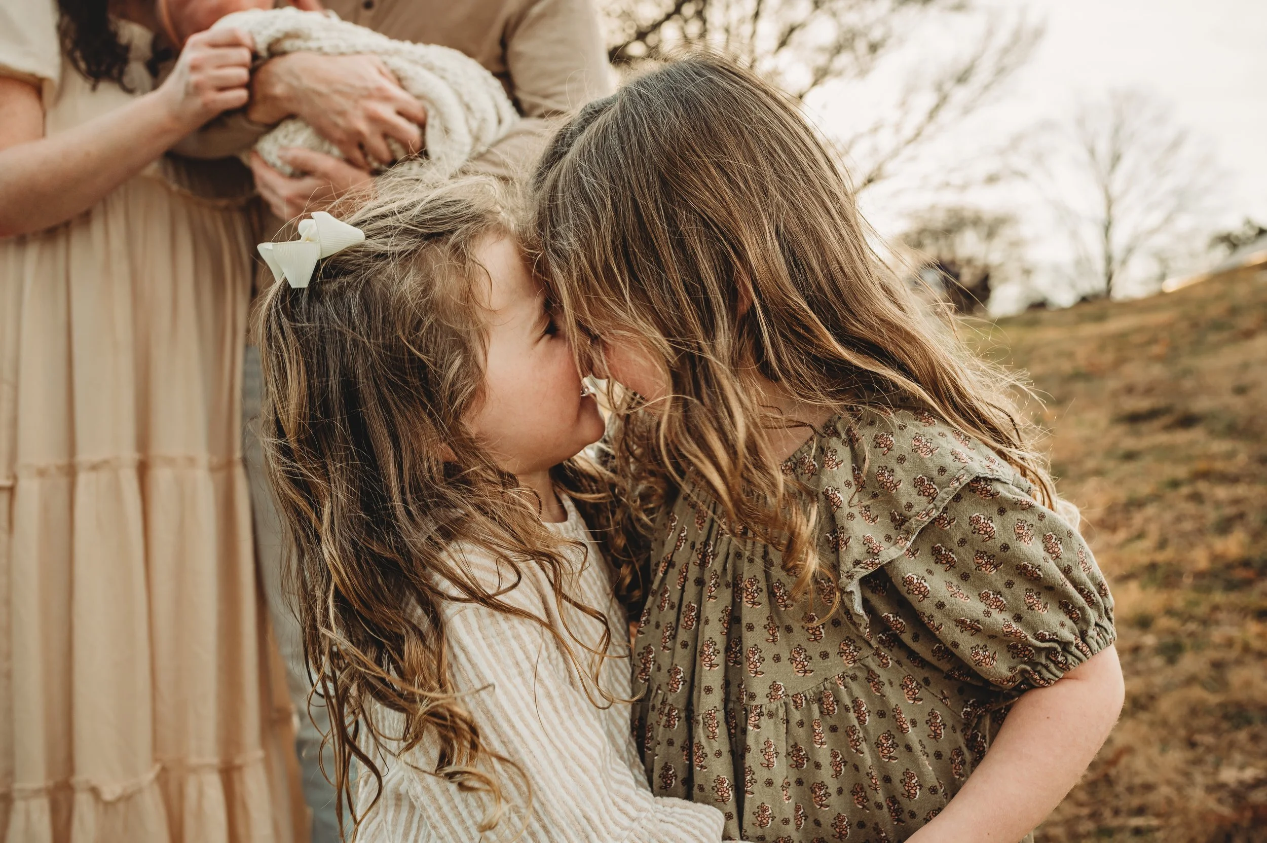 Outdoor family photography and videography. Children playing during photo session in Nashville, TN
