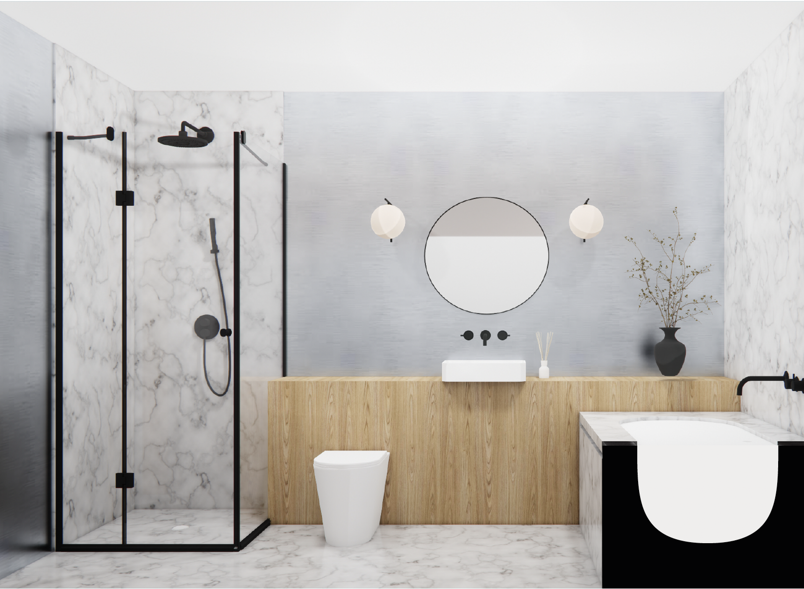 New family bathroom to the basement