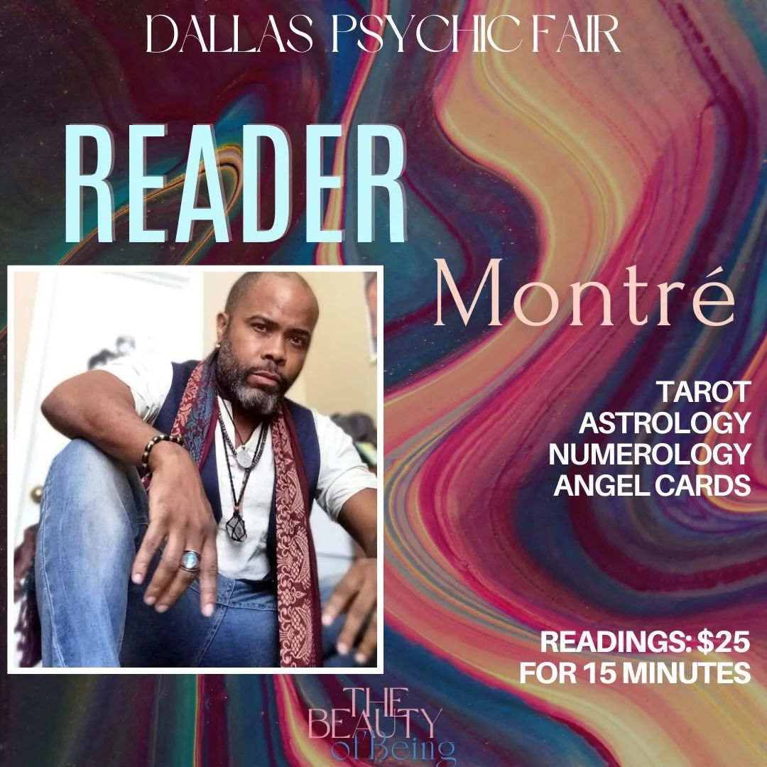 Montr&eacute; Bible

At the Dallas Psychic Fair, we work with experienced practitioners whose work is rooted, intentional, and deeply practiced.  Montr&eacute; is one of these experienced practitioners who has provided powerful insights since 2011. H