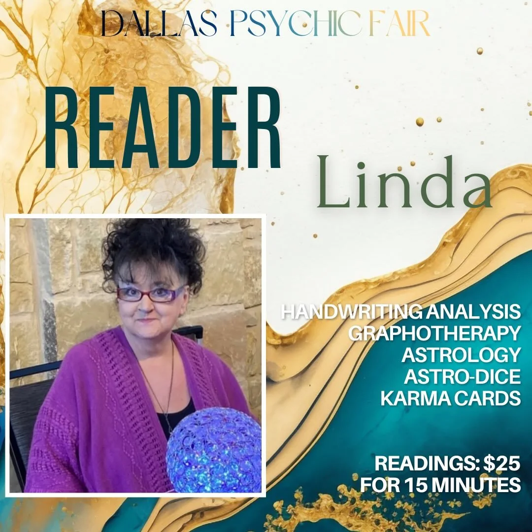 Linda Lee

Through handwriting analysis, Linda examines patterns in letter formation, spacing, and pressure to explore cognitive tendencies, emotional expression, and behavioral patterns reflected in the writing process. She also offers Astrology con