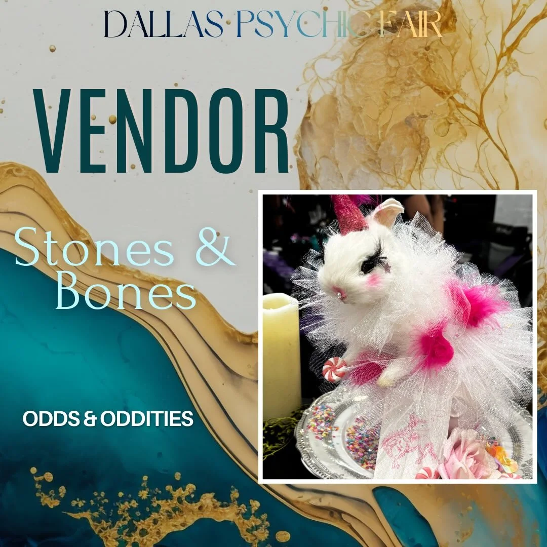 Vendor: Stones &amp; Bones

Jesskya with  Stone &amp; Bones creates one-of-a-kind ritual and altar pieces designed to support sacred spaces, homes, and personal practice.

Each item is intentionally crafted with reverence for the natural world, honor