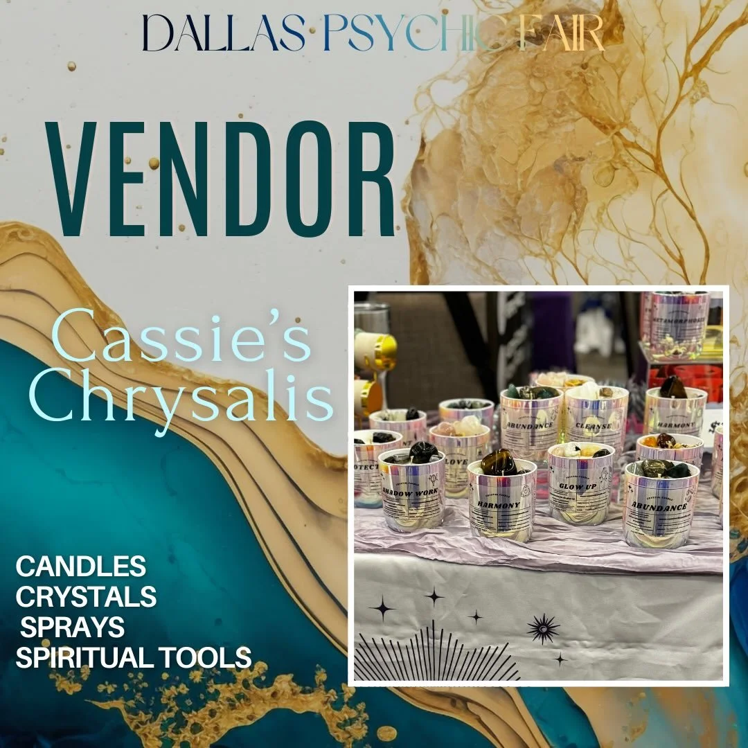 Vendor: Cassie&rsquo;s Chrysalis

Cassie&rsquo;s Chrysalis offers thoughtfully curated crystals, handmade candles, and spiritual tools designed to support reflection, creativity, and personal alignment.

Each item is handcrafted or ethically sourced 