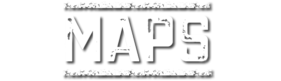 Map styles with a black background and white distressed text reading 'MAPS'.