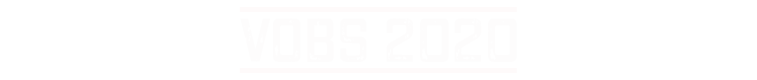 Text reading 'VOBS 2020' on a black background.
