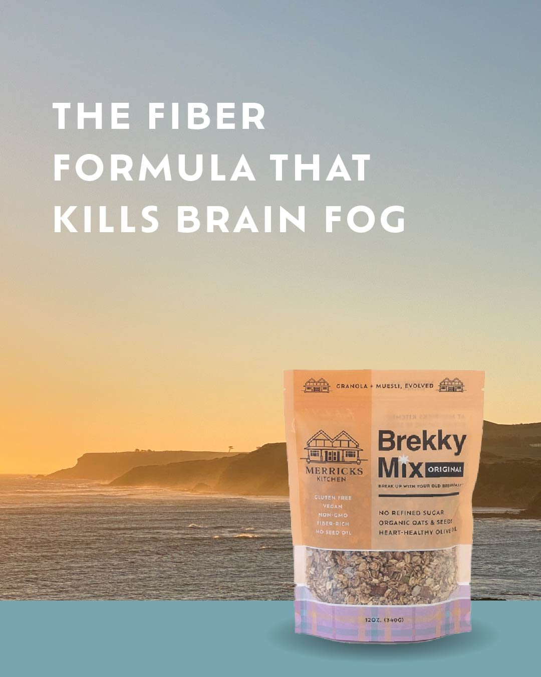 Plot twist: The solution isn't more caffeine. It's stable blood sugar.
Most breakfast cereals hit your bloodstream like a sugar bomb, then leave you crashed and craving more.
Brekky Mix does the opposite:
🌾 5-6g fiber for steady brain fuel
💪 6-8g p