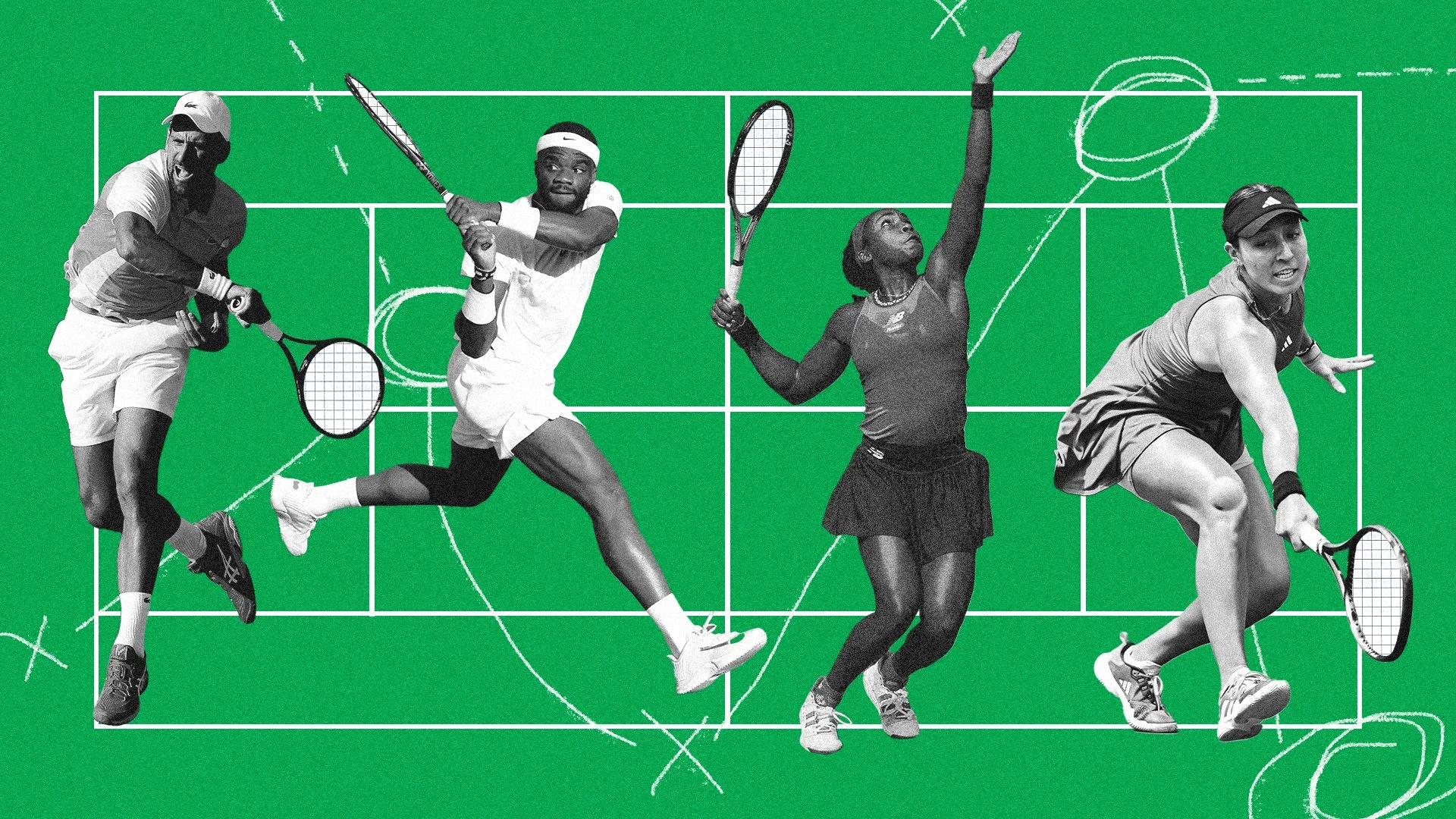 Yahoo / Illustration / Tennis: Biggest Stars