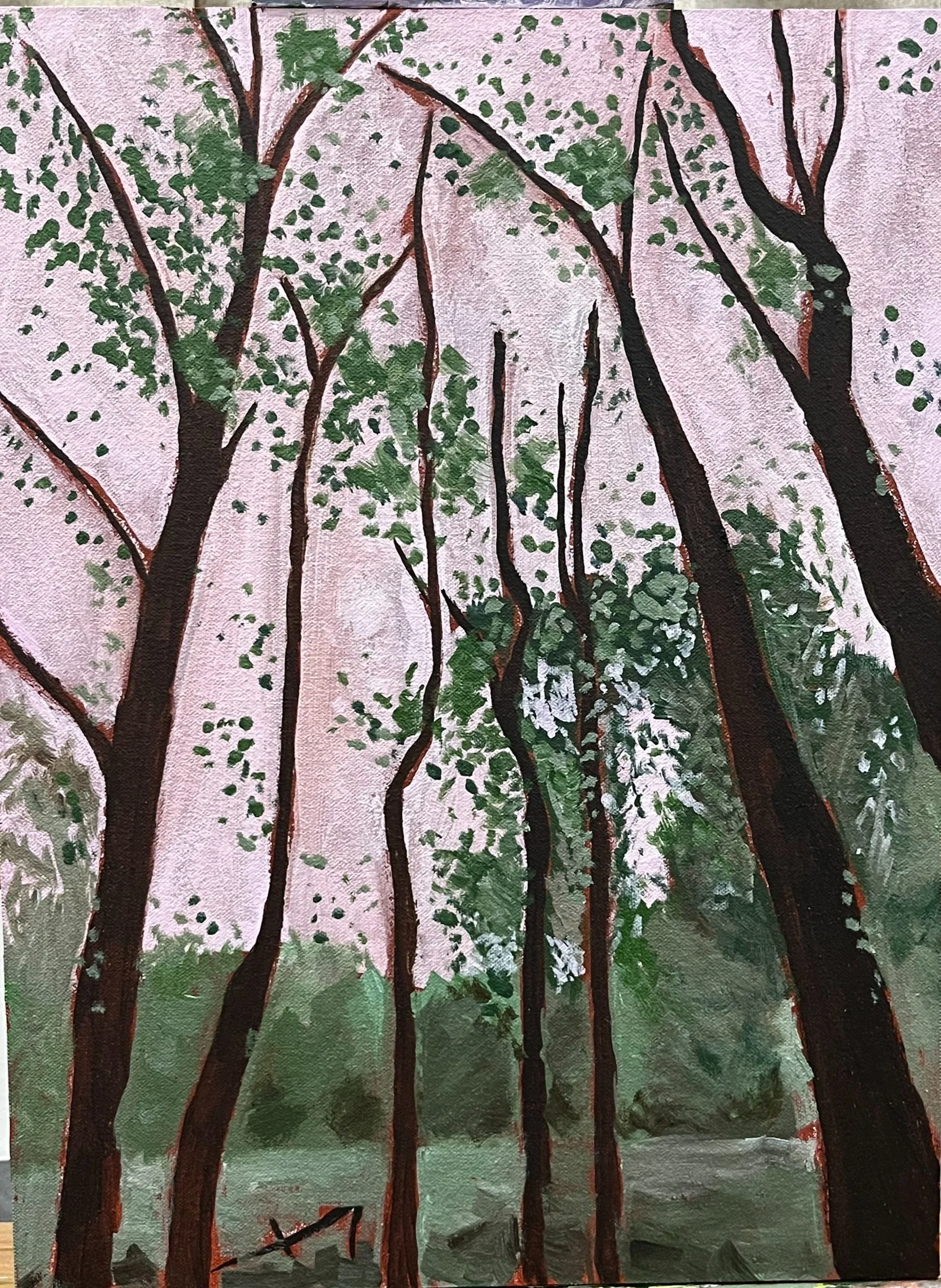 trees along the Mississippi floodway