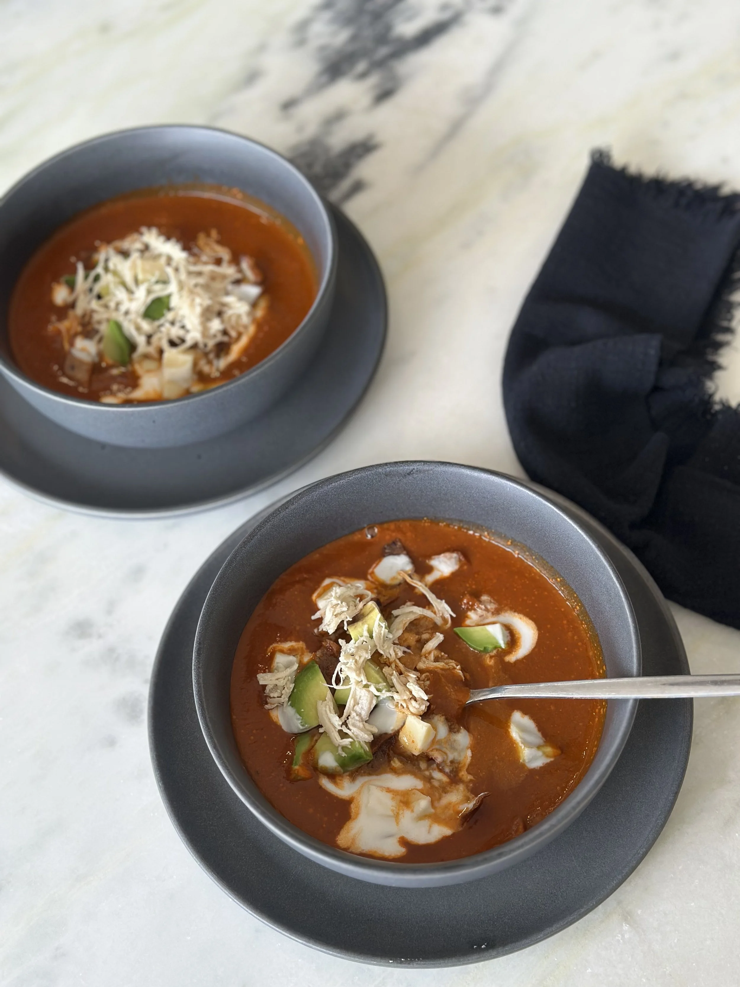 Sopa de tortilla con pollo