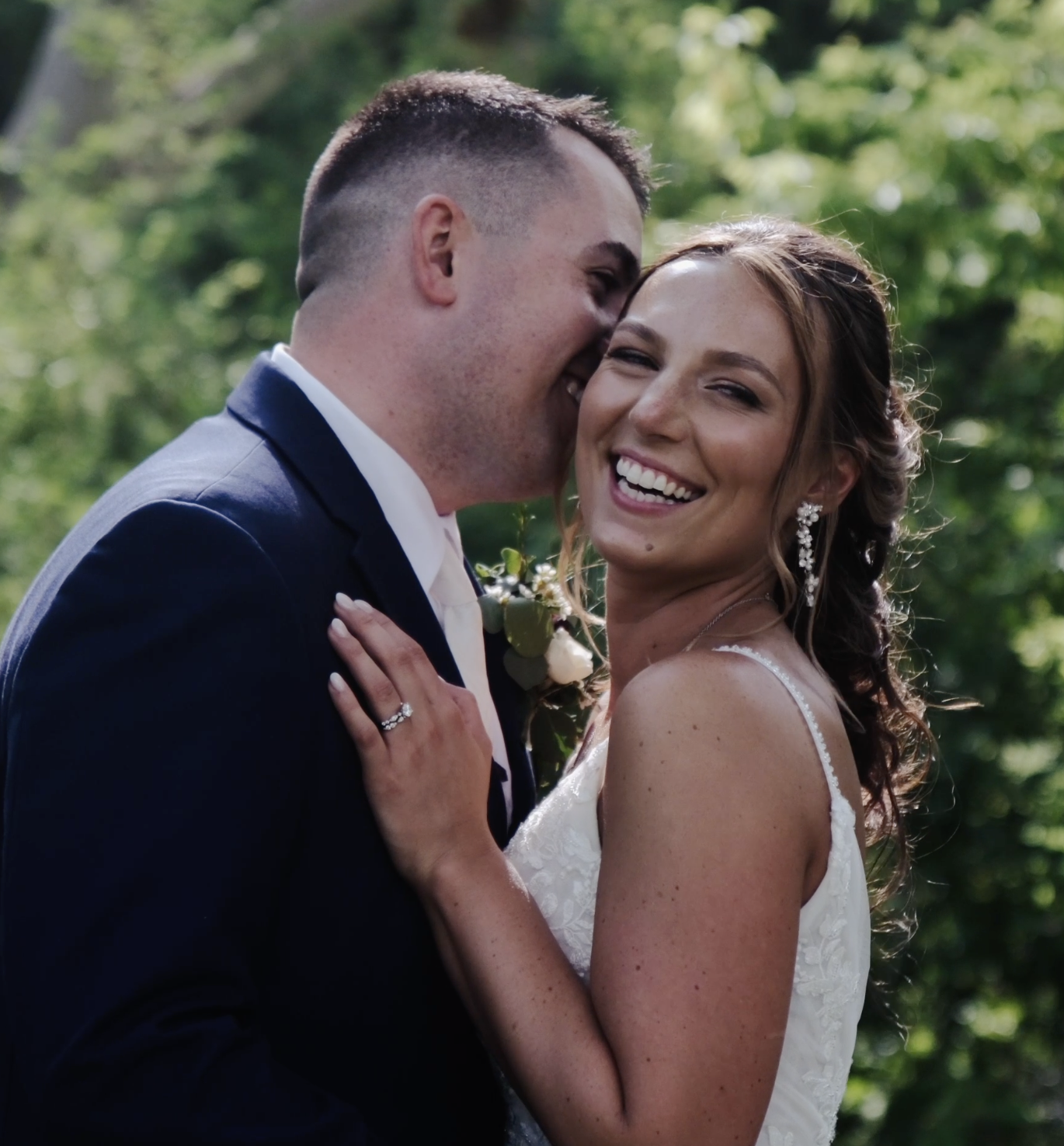 Cinematic wedding film still — The Farrell Films, Auburn NY